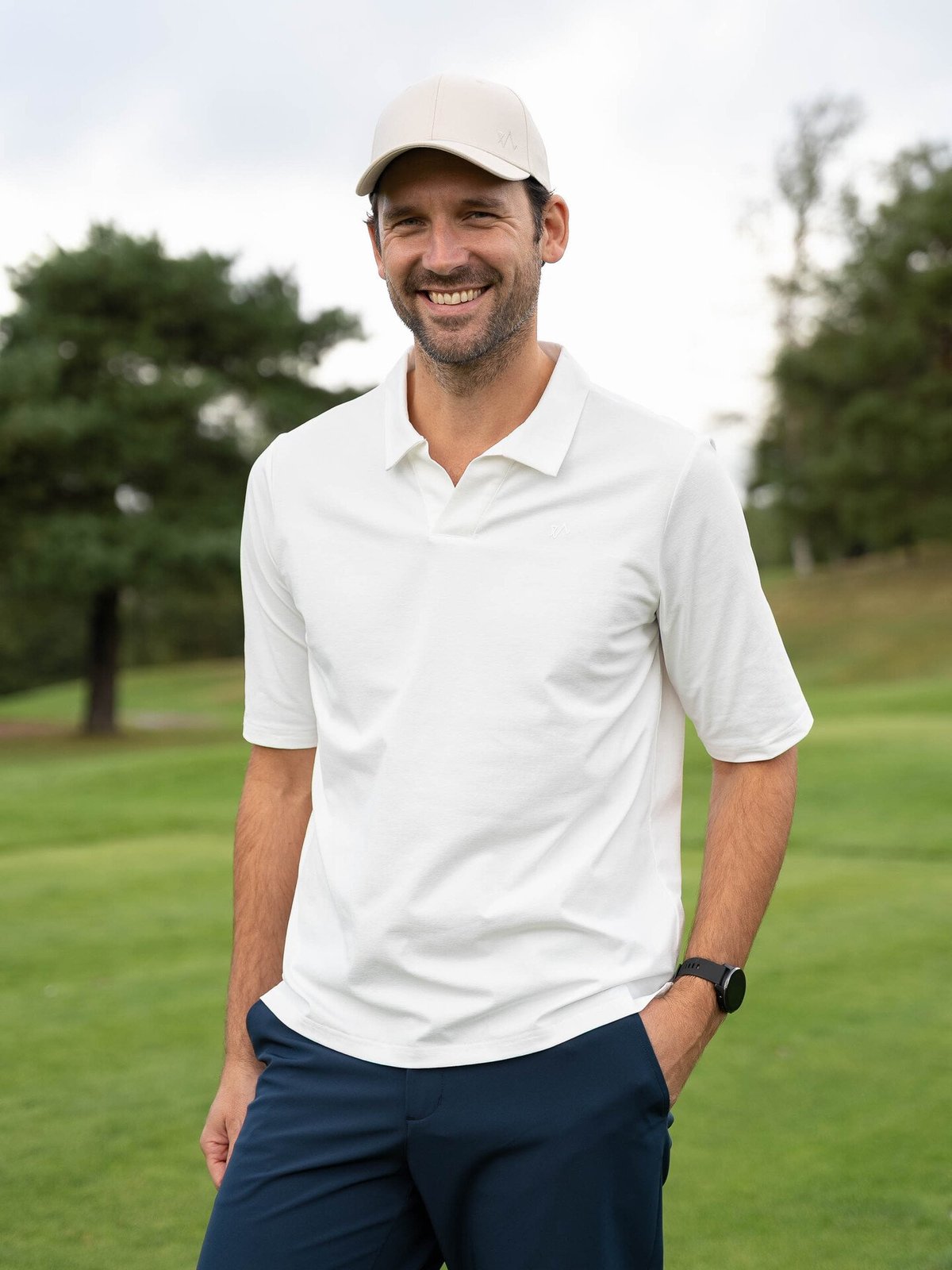 Twentyfour Mode Flex Pique Hvit