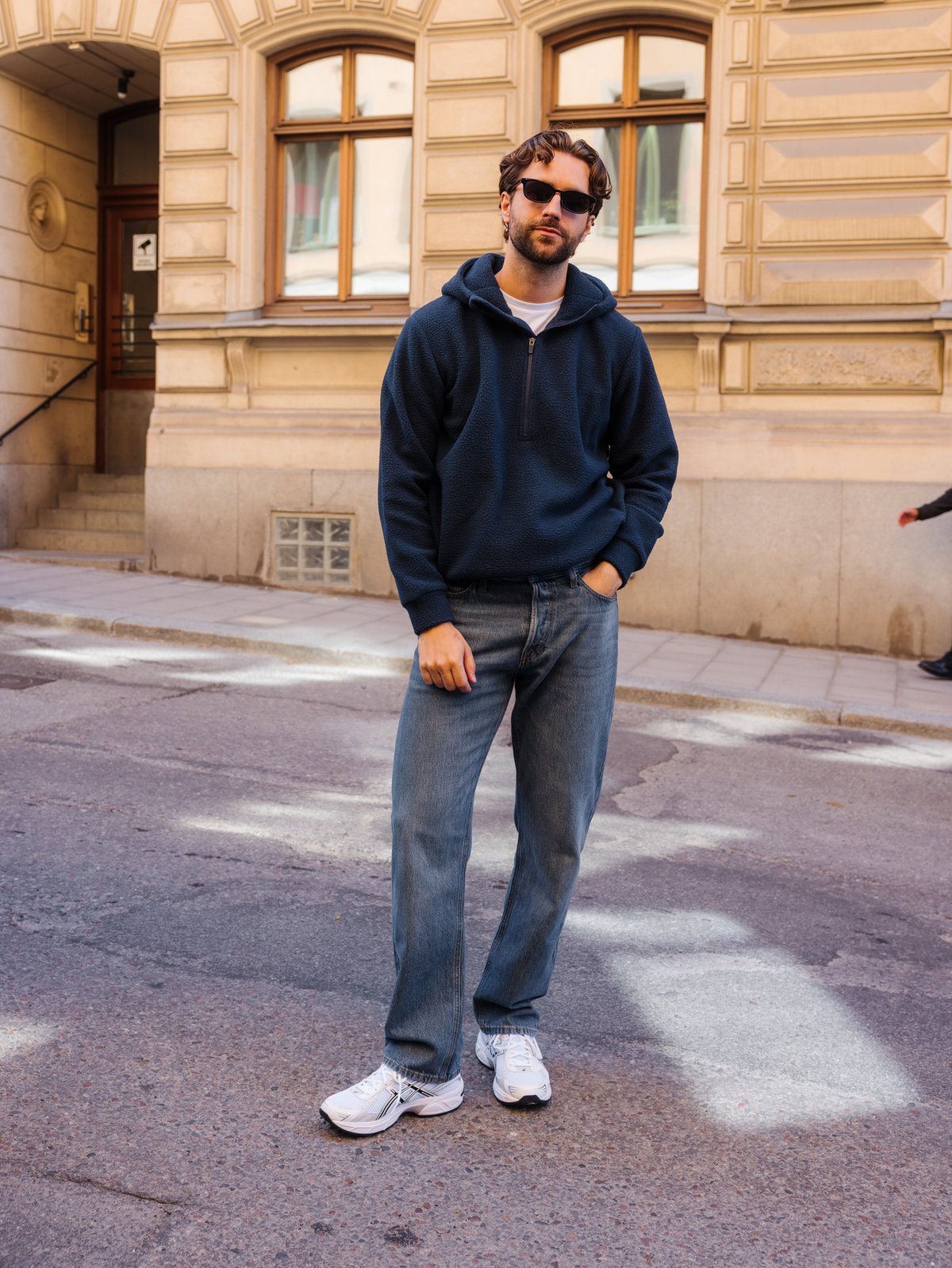 Twentyfour Mode Pile Hood Half Zip Marine