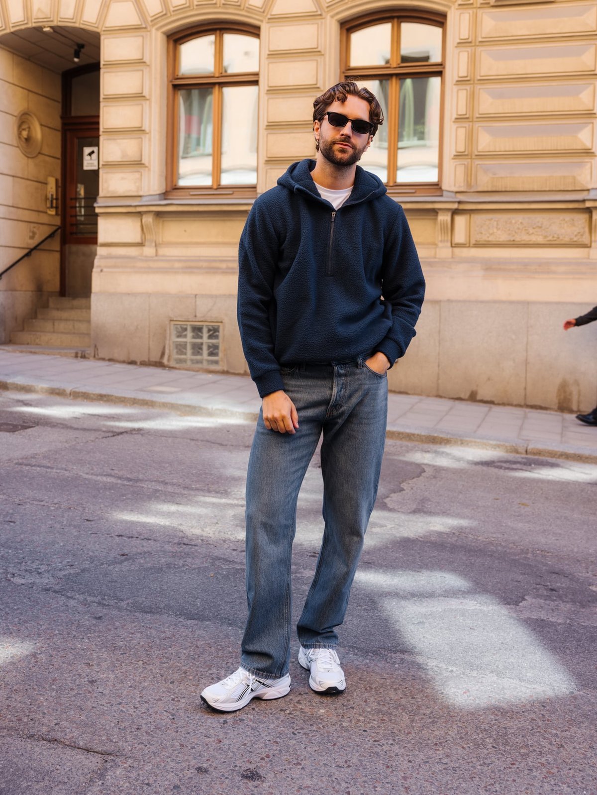 Twentyfour Mode Pile Hood Half Zip Marine