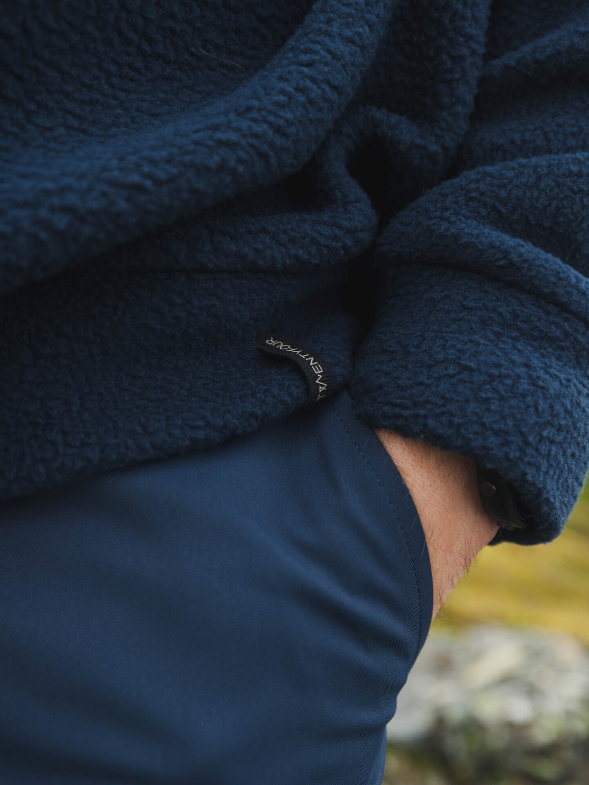 Twentyfour Mode Pile Hood Half Zip Marine