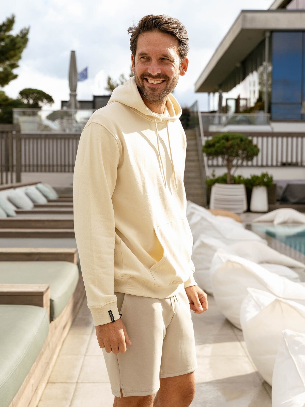 Twentyfour & Art Hoodie U Hvit