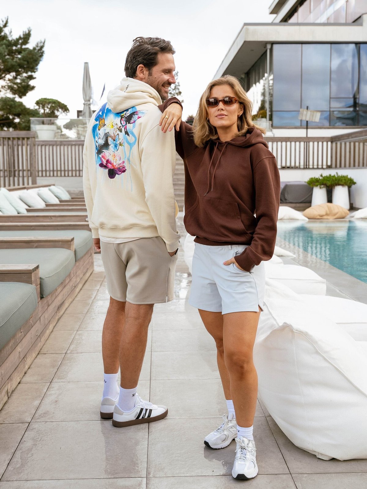 Twentyfour & Art Hoodie U Hvit