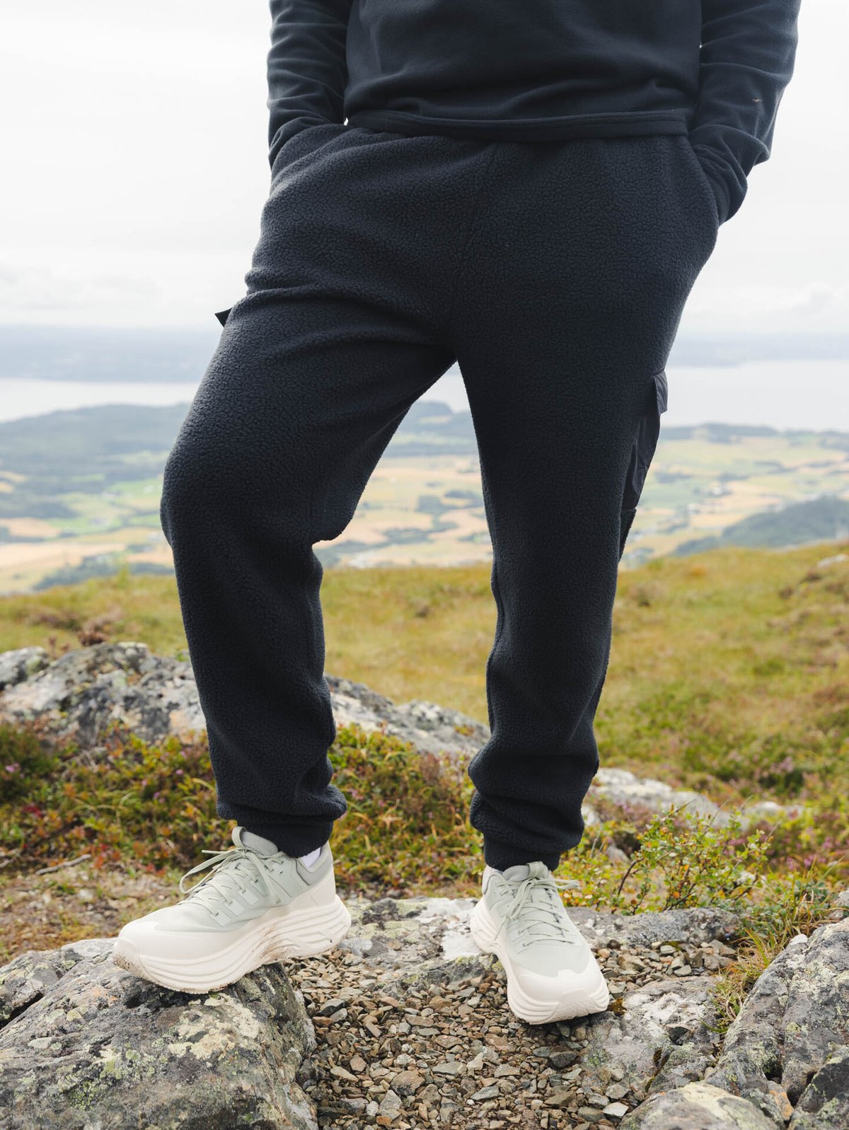 Twentyfour Mode Zac Fleece Bukse Sort