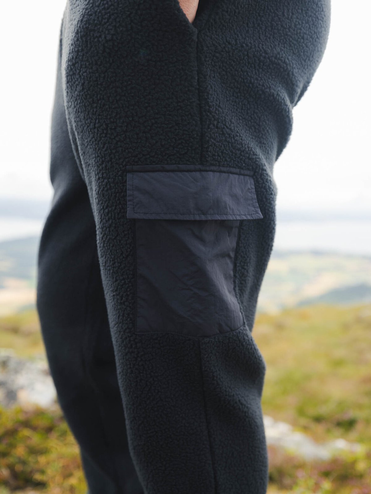 Twentyfour Mode Zac Fleece Bukse Sort