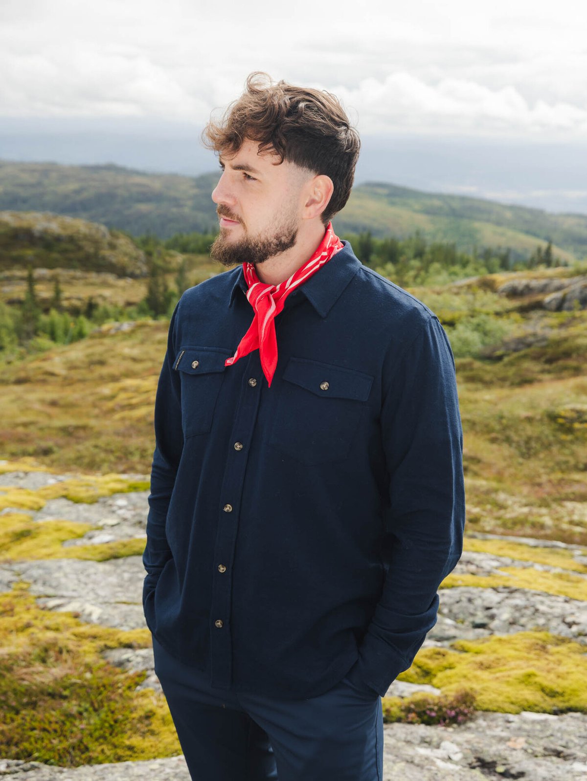 Twentyfour Aurora Flannel Skjorte Blå