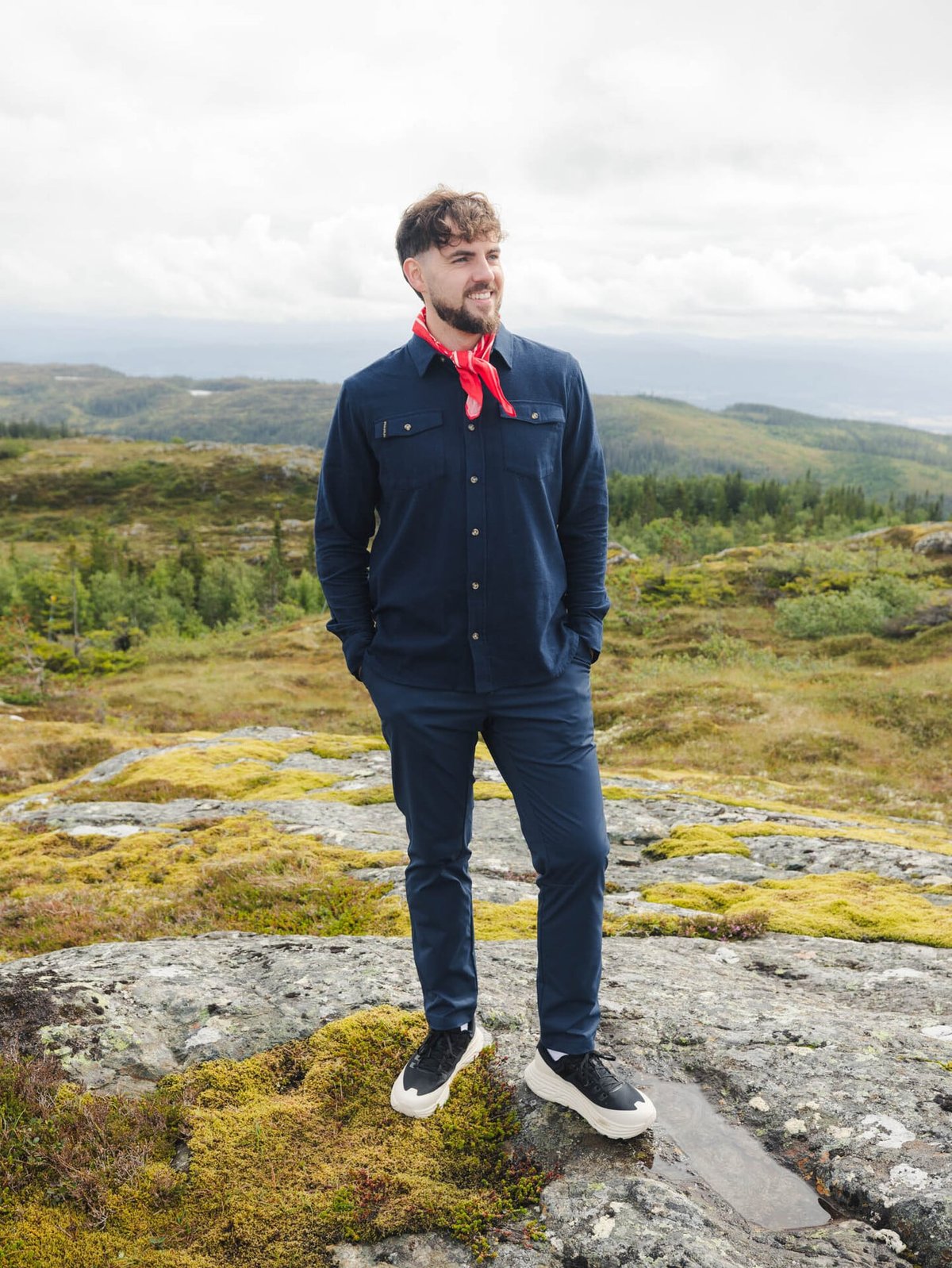 Twentyfour Aurora Flannel Skjorte Blå