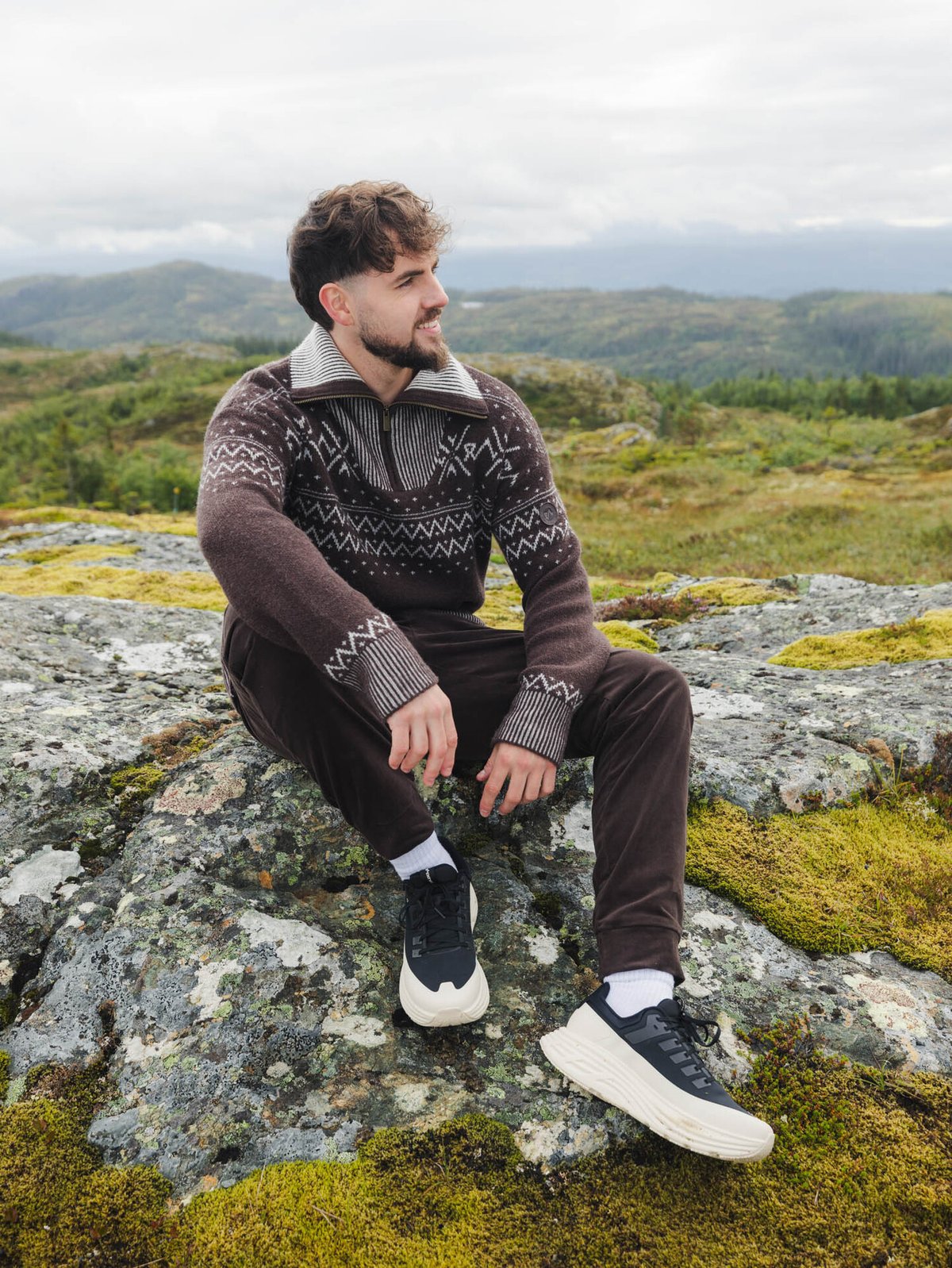 Twentyfour Legacy Half Zip Ullgenser Brun