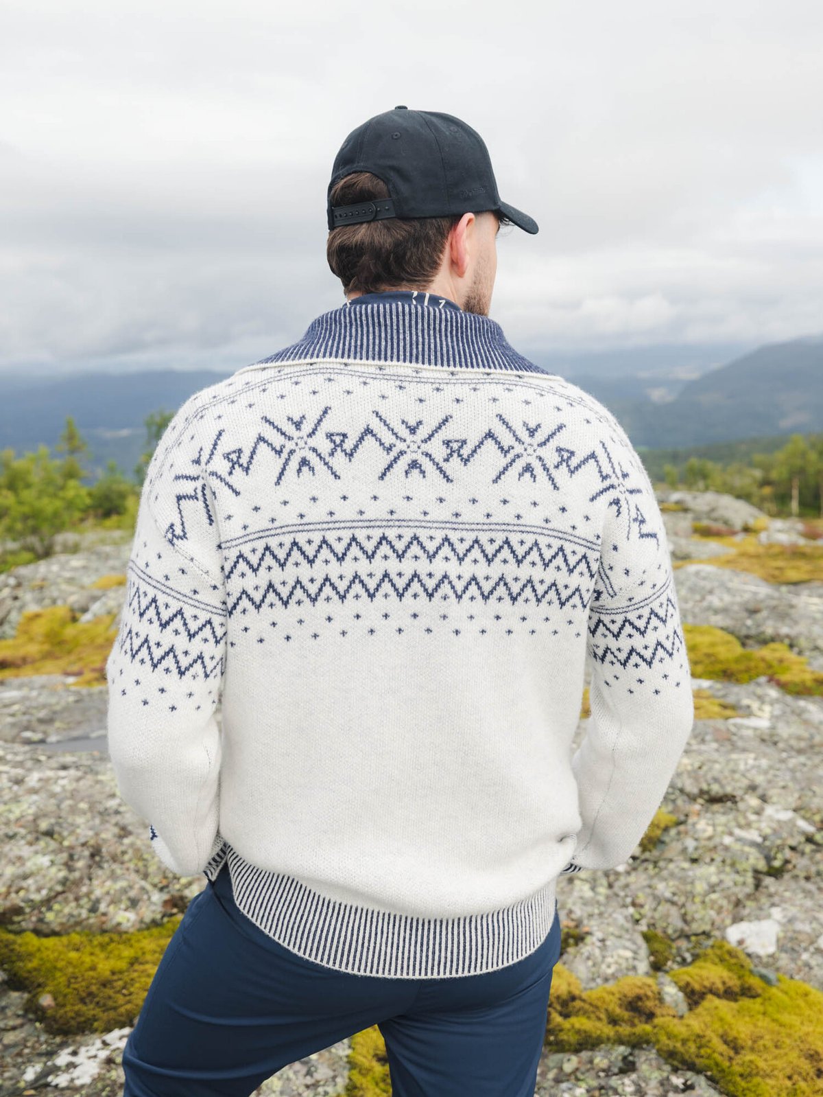 Twentyfour Legacy Half Zip Ullgenser Gråhvit