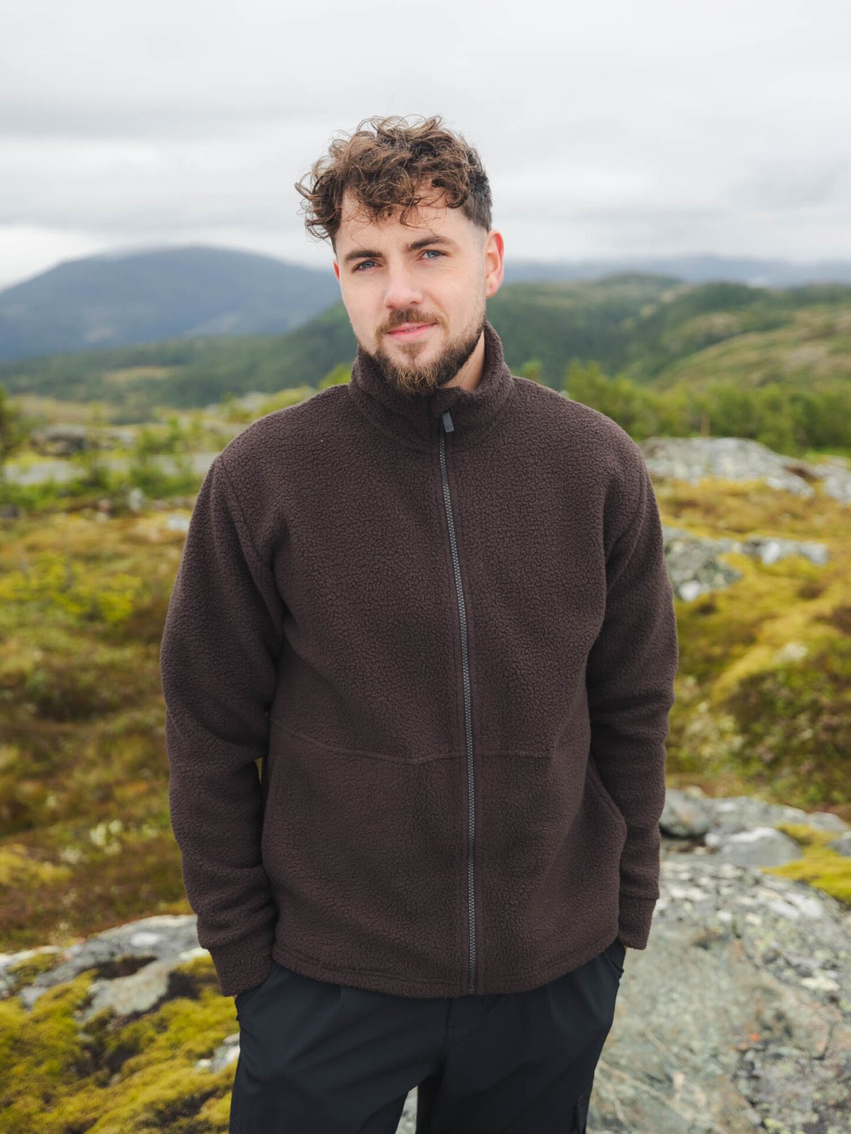 Twentyfour Mode Fleece Jakke Mørk Brun