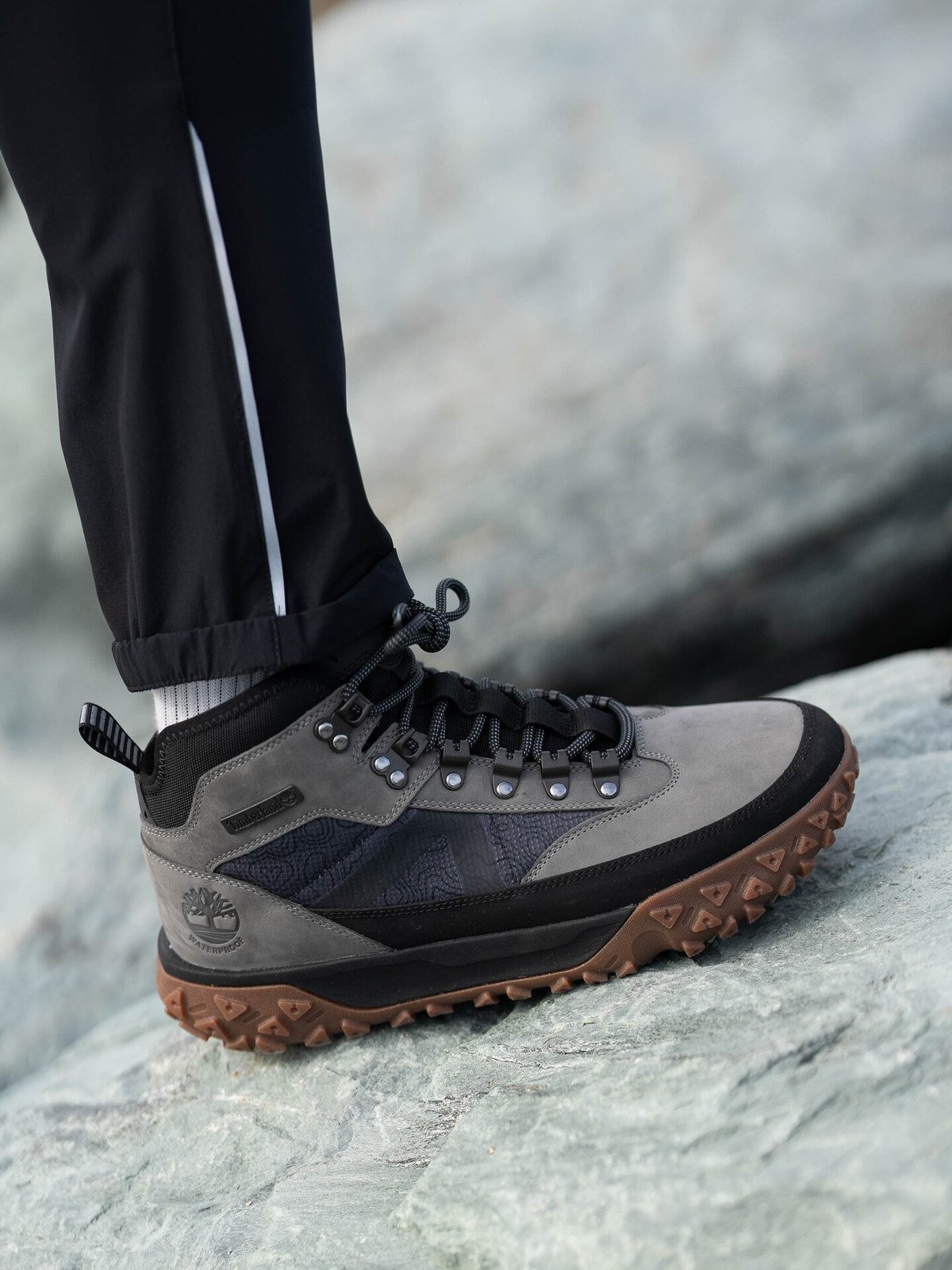 Timberland GreenStride™ Motion 6 Mid Lace-Up Waterproof Hiking Boot Grey Nubuck