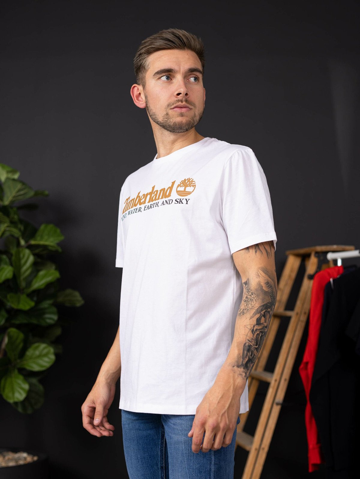 Timberland Short Sleeve Front Graphic Tee White