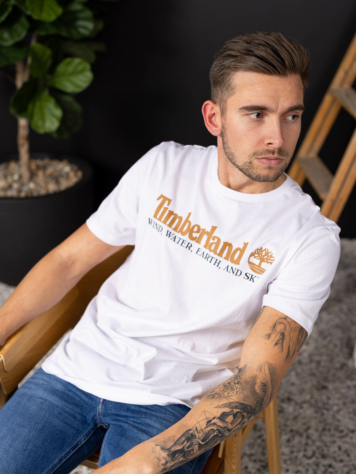 Timberland Short Sleeve Front Graphic Tee White
