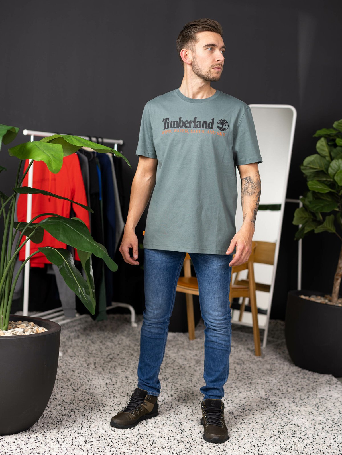 Timberland Short Sleeve Front Graphic Tee Green