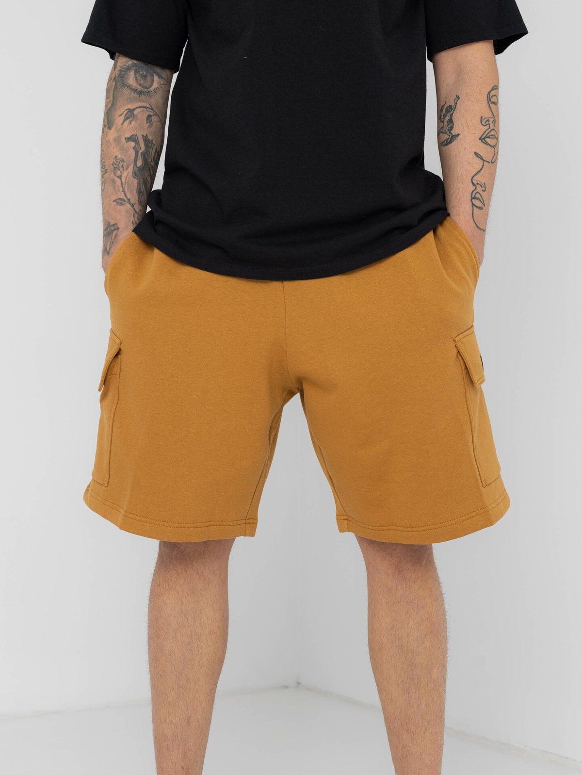 Timberland Woven Badge Sweatshort Brun