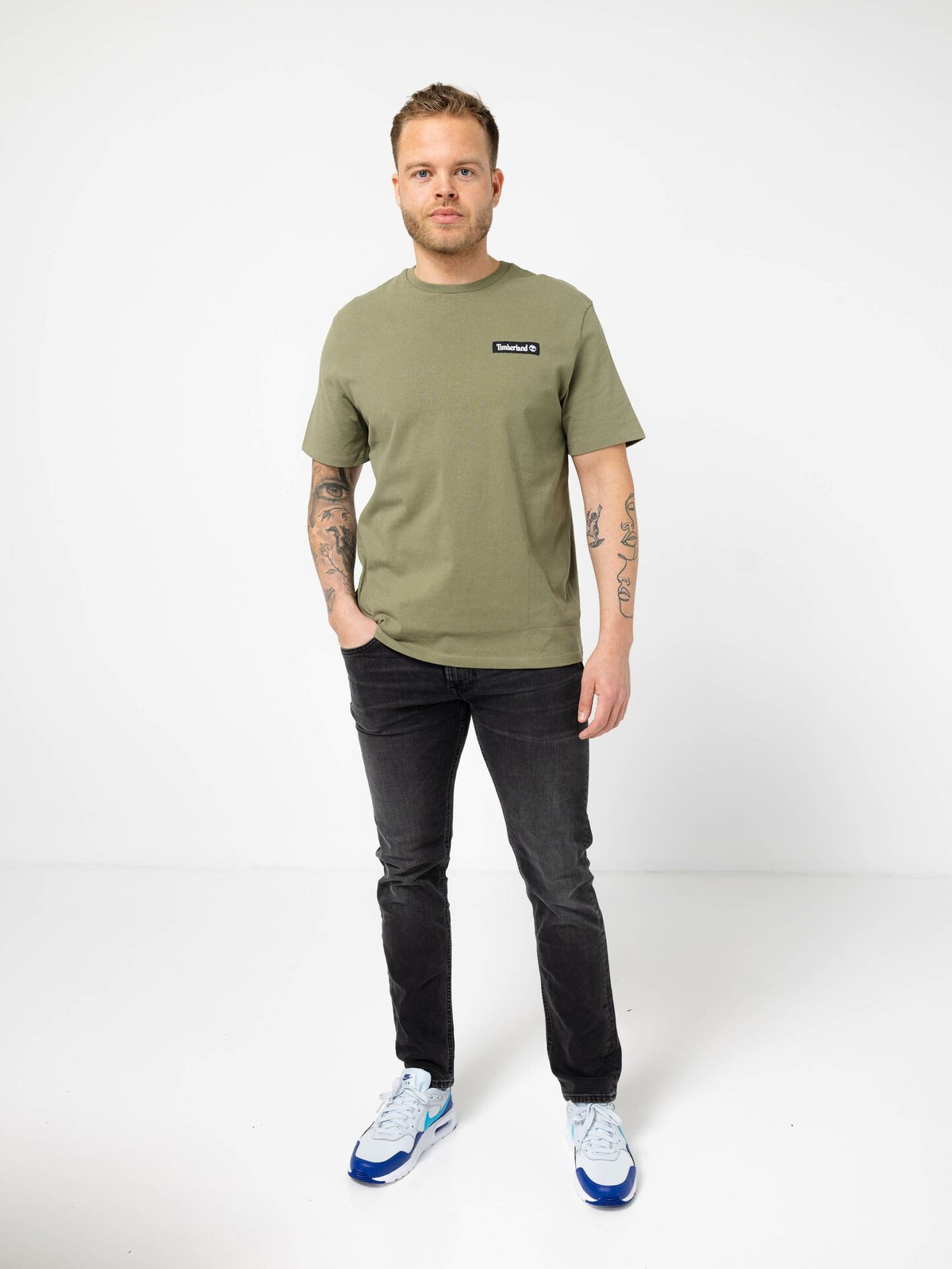 Timberland Woven Badge Tee Green