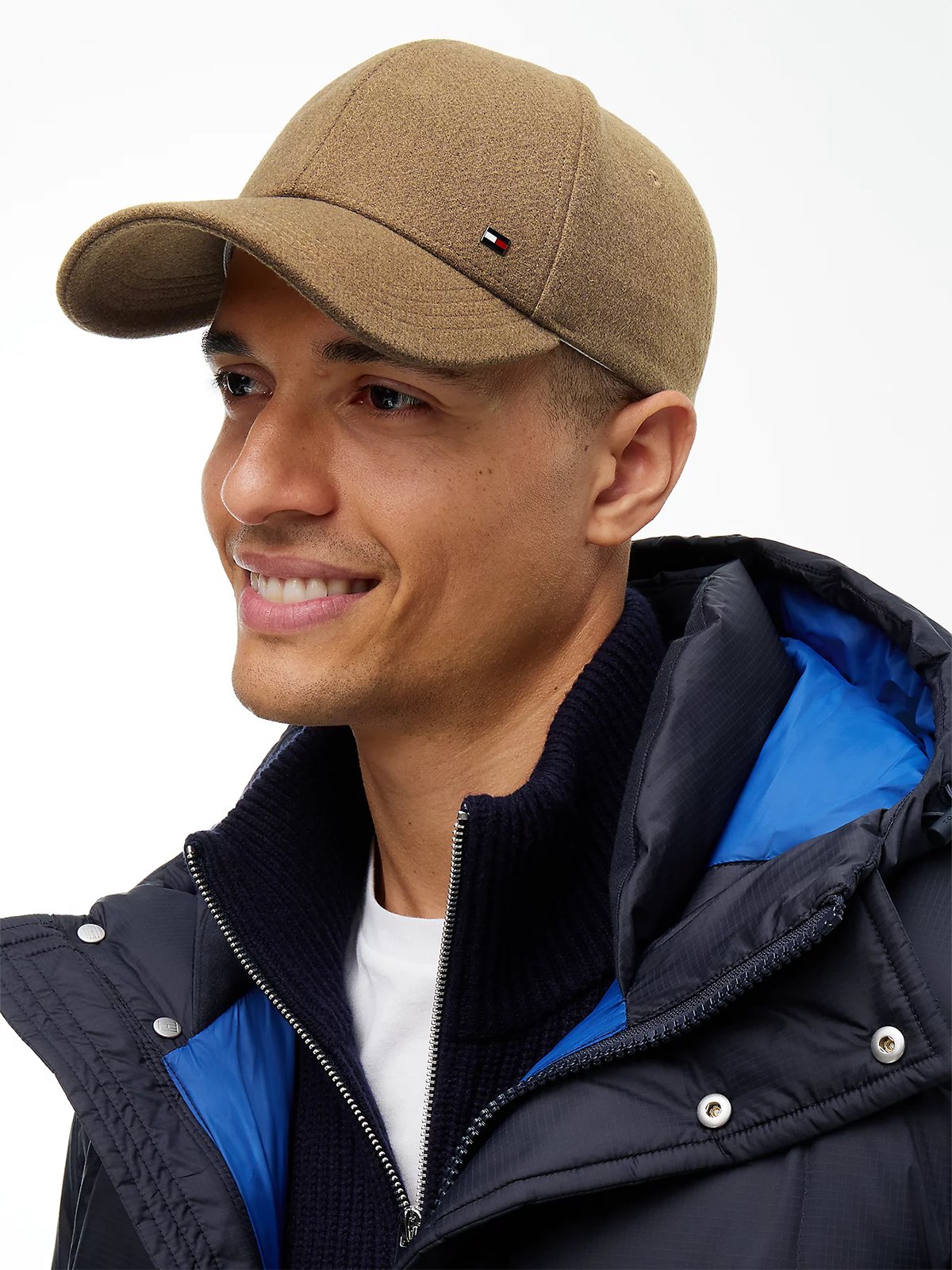 Tommy Hilfiger 6 Panel Melton Cap Vintage Camel