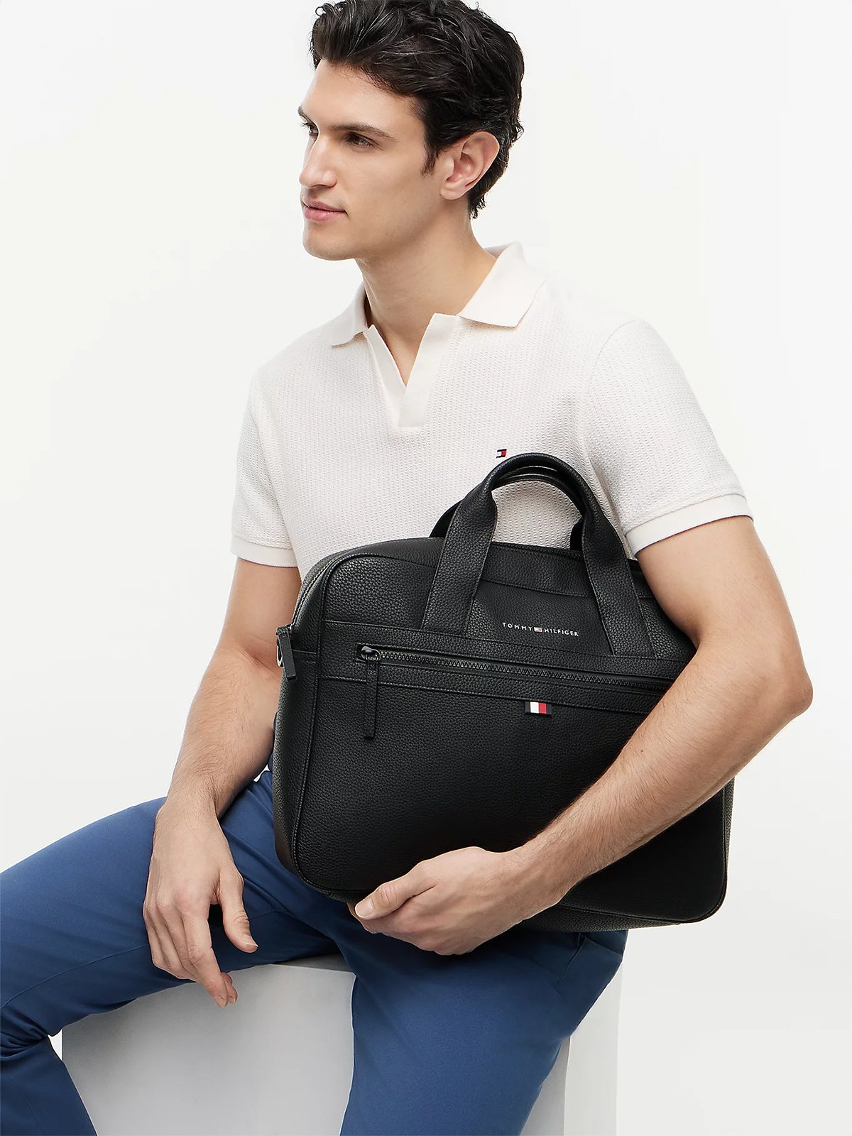 Tommy Hilfiger Essential PU Computer Bag Black