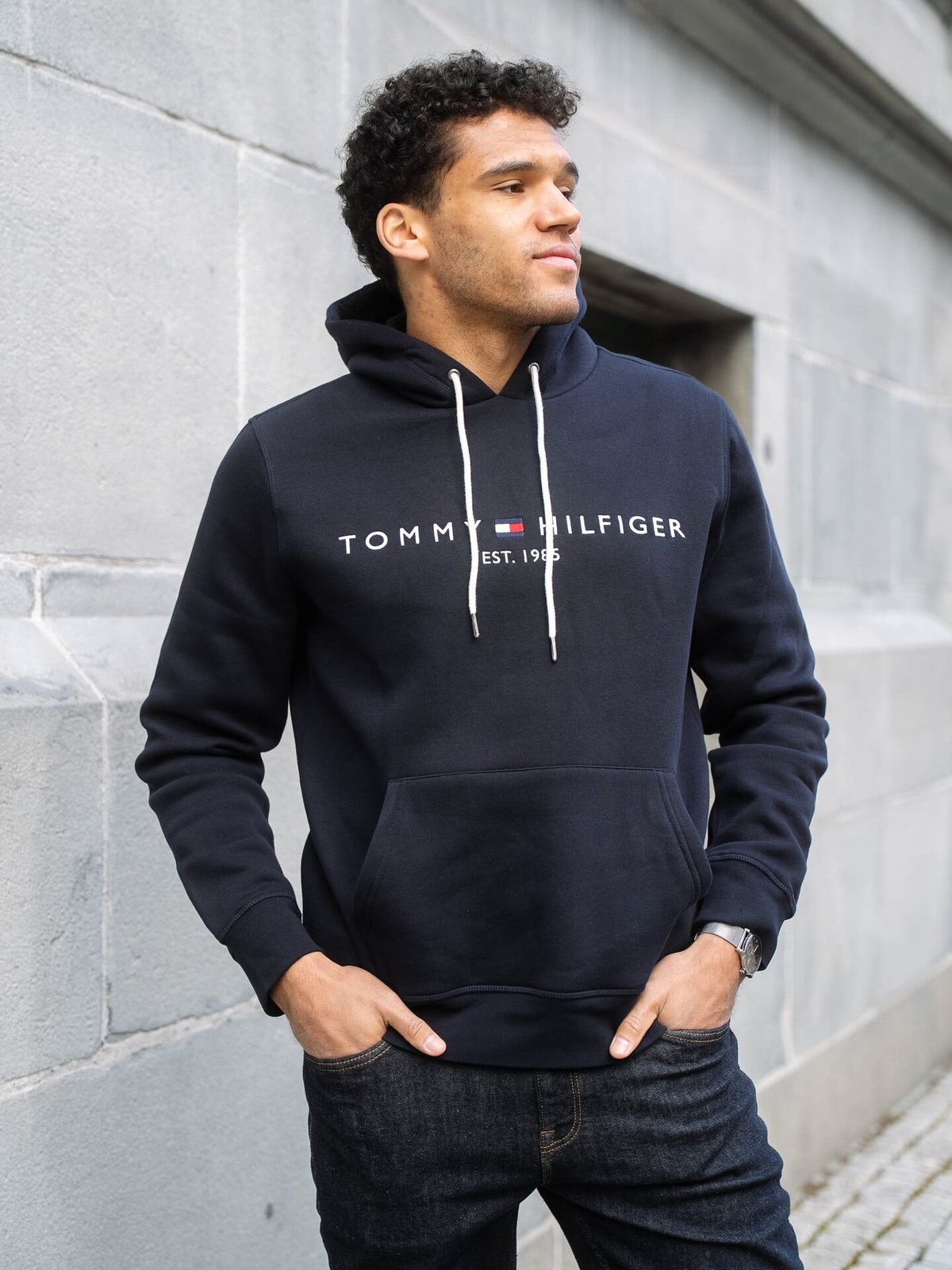 Tommy Hilfiger Core Tommy Logo Hoody Sky Captain