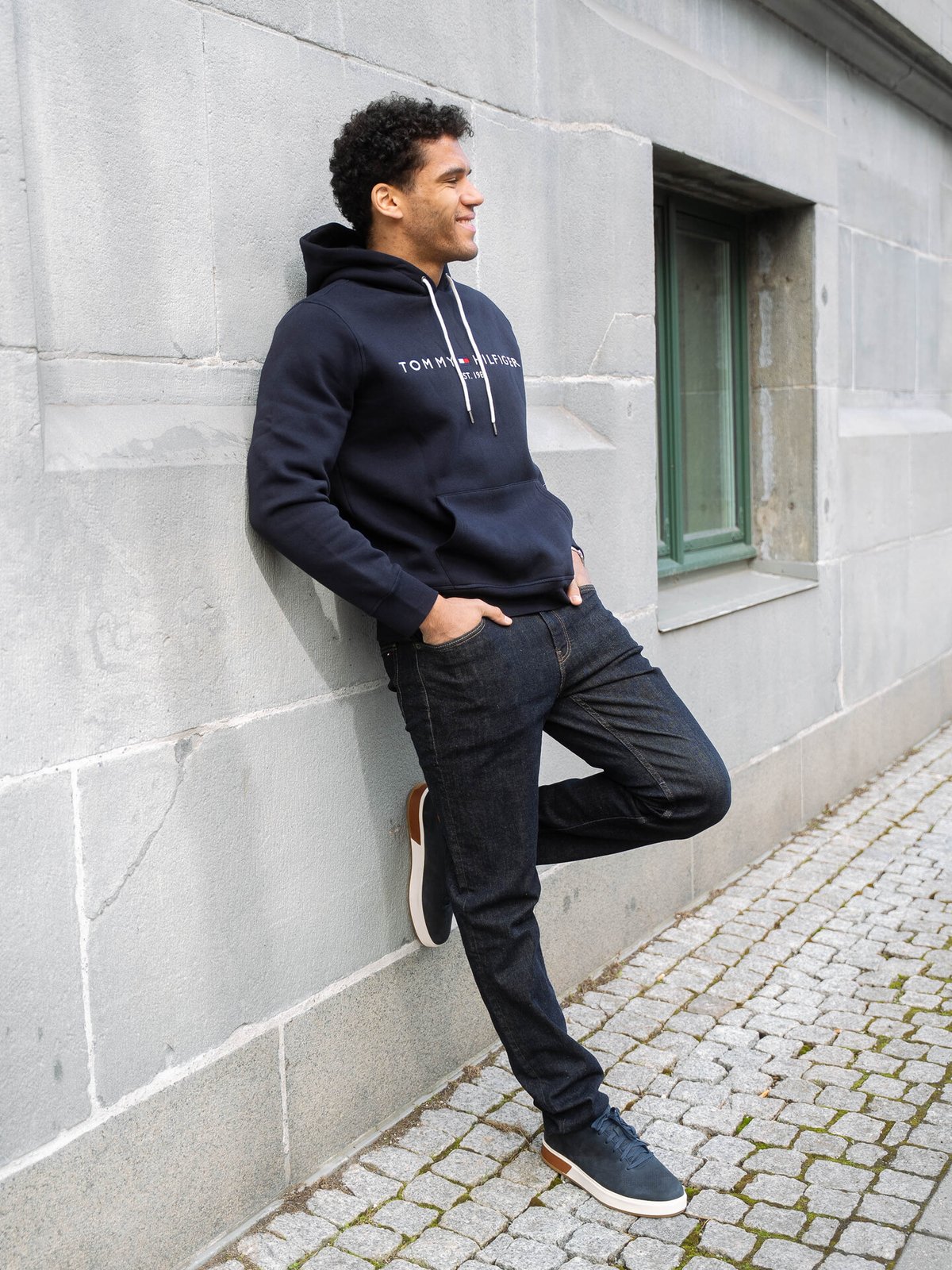 Tommy Hilfiger Core Tommy Logo Hoody Sky Captain