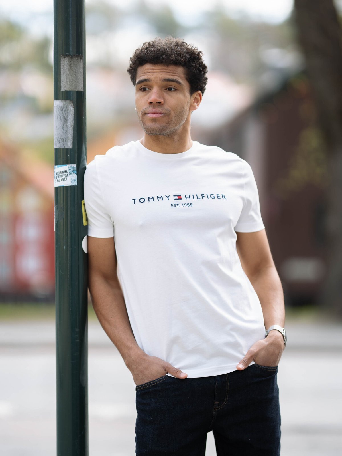 Tommy Hilfiger Core Tommy Logo Tee Snow White