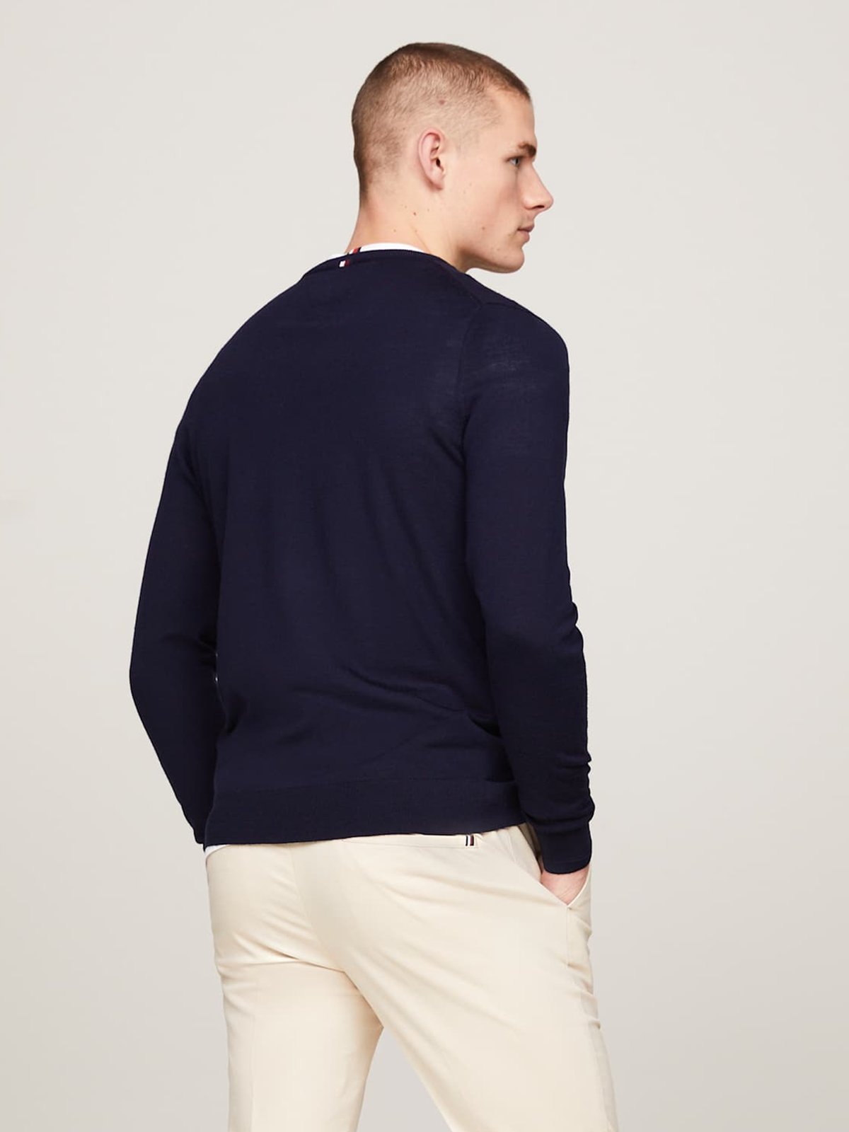 Tommy Hilfiger DC Fine Gauge Merino Crew Neck Desert Sky