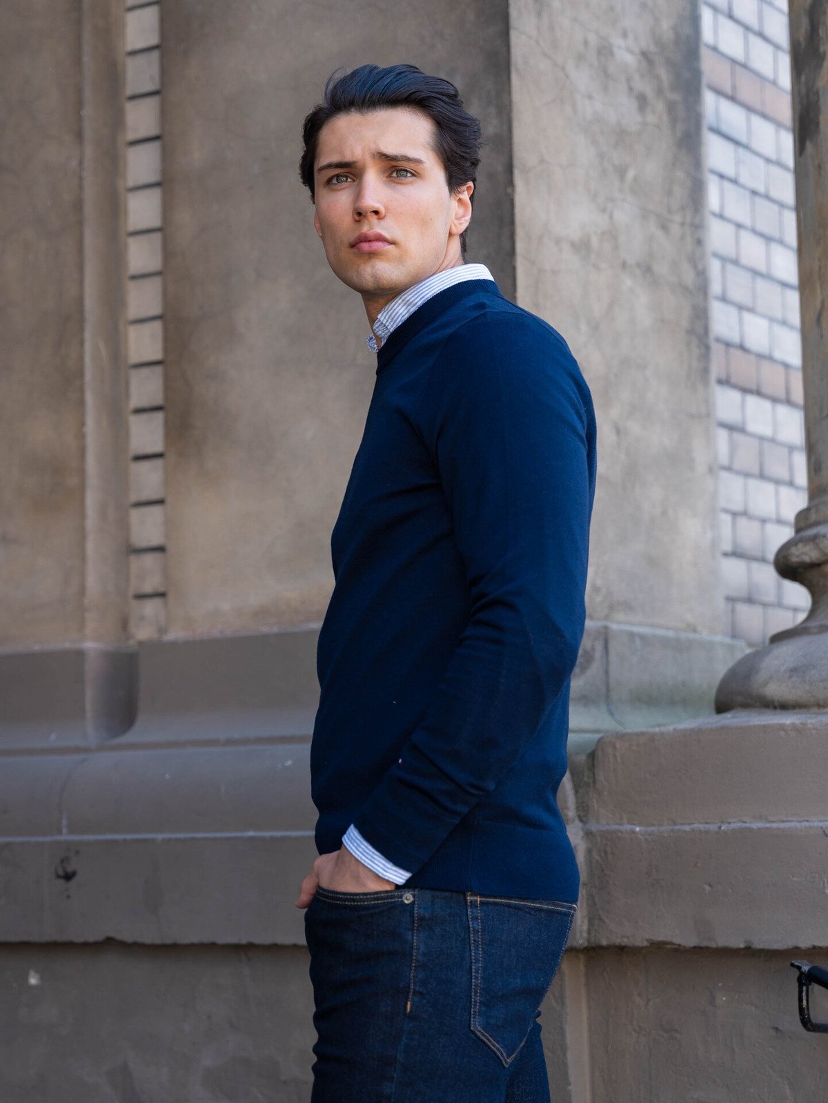 Tommy Hilfiger DC Fine Gauge Merino Crew Neck Desert Sky