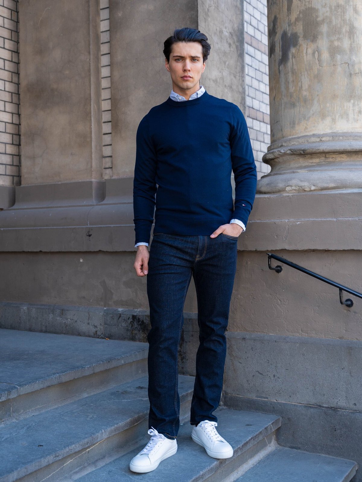 Tommy Hilfiger DC Fine Gauge Merino Crew Neck Desert Sky