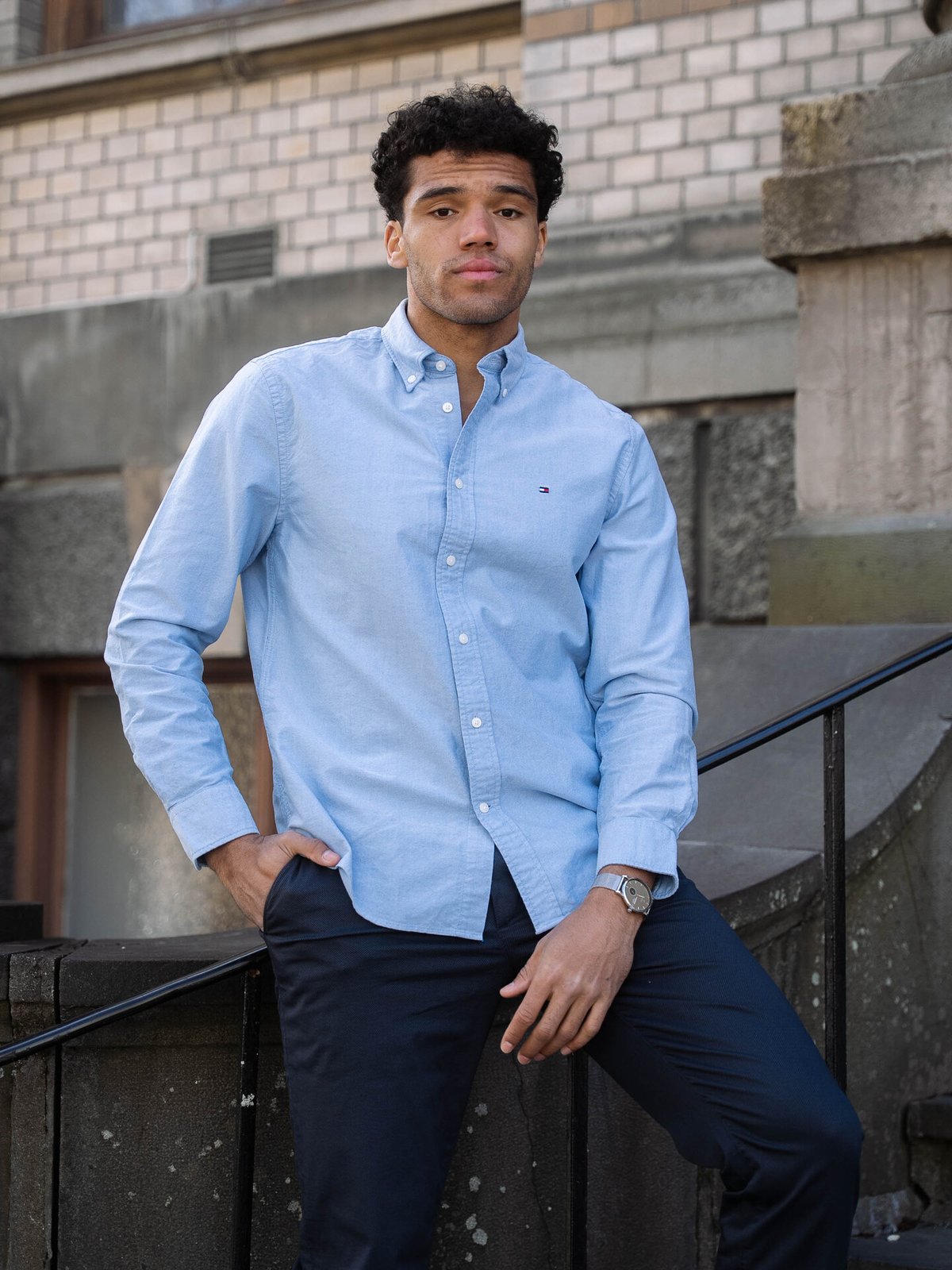 Tommy Hilfiger Solid Heritage Oxford RF Shirt Aegean Sea
