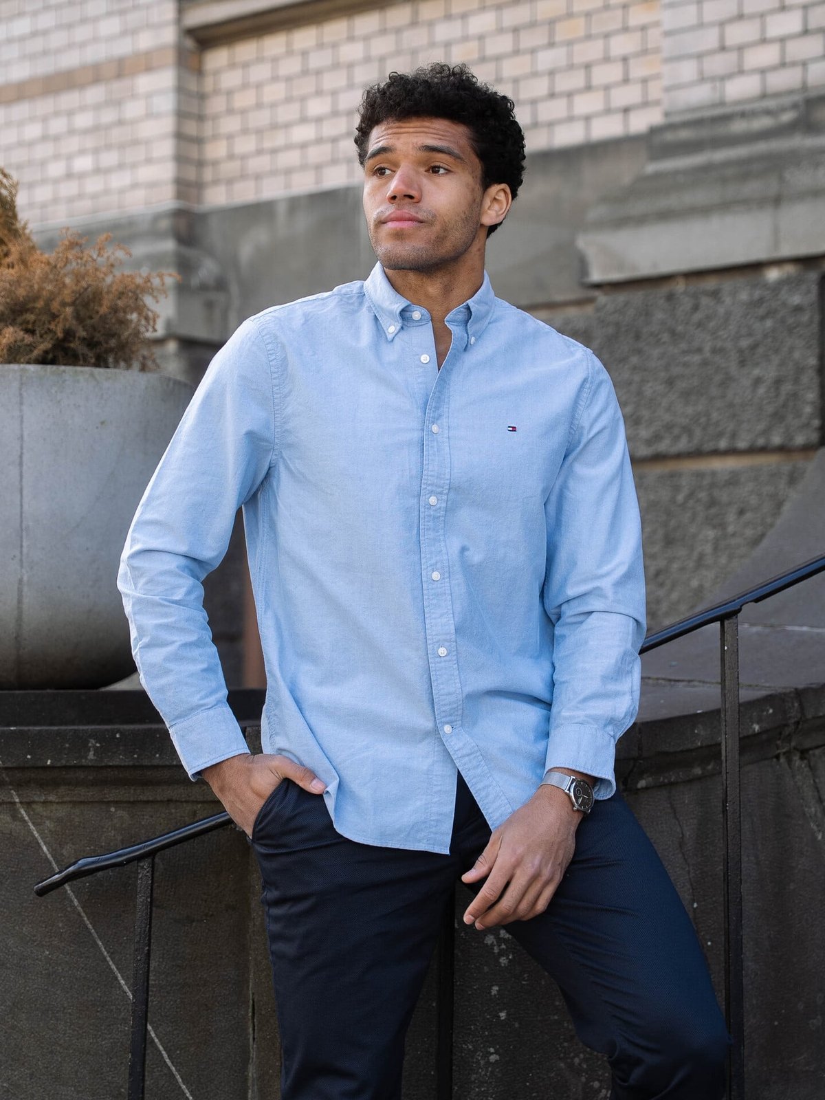 Tommy Hilfiger Solid Heritage Oxford RF Shirt Aegean Sea
