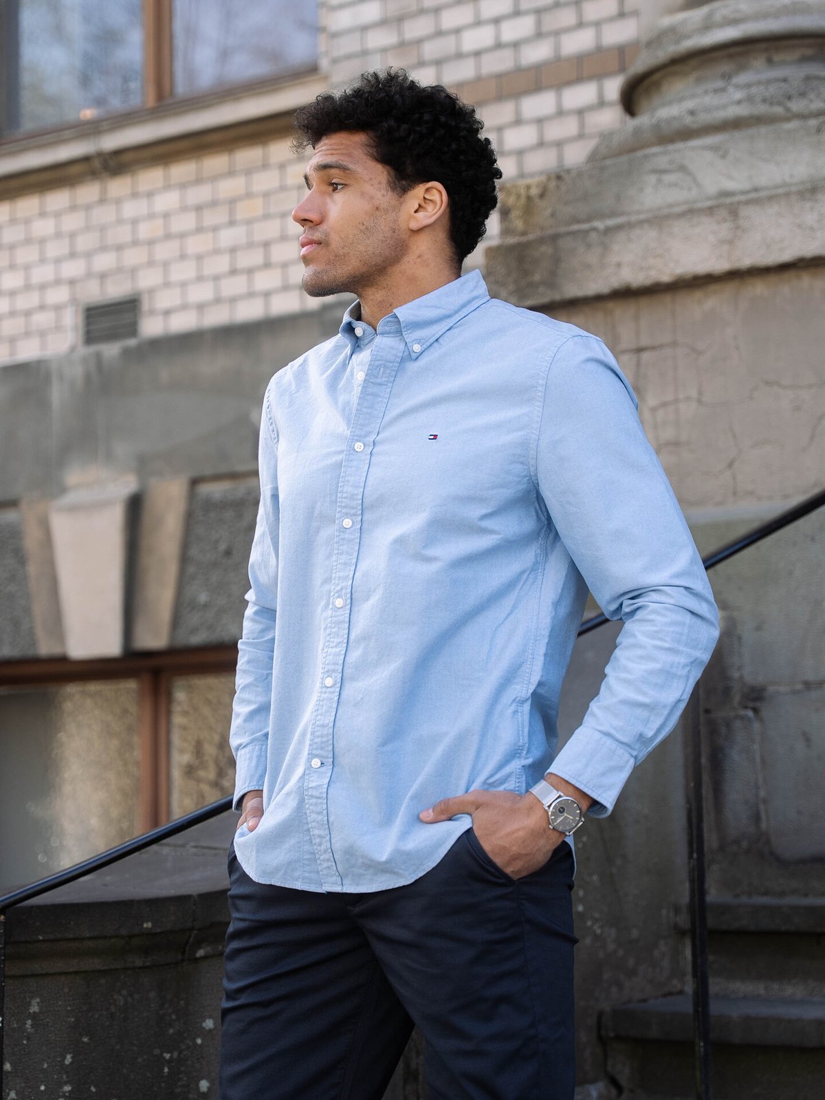 Tommy Hilfiger Solid Heritage Oxford RF Shirt Aegean Sea