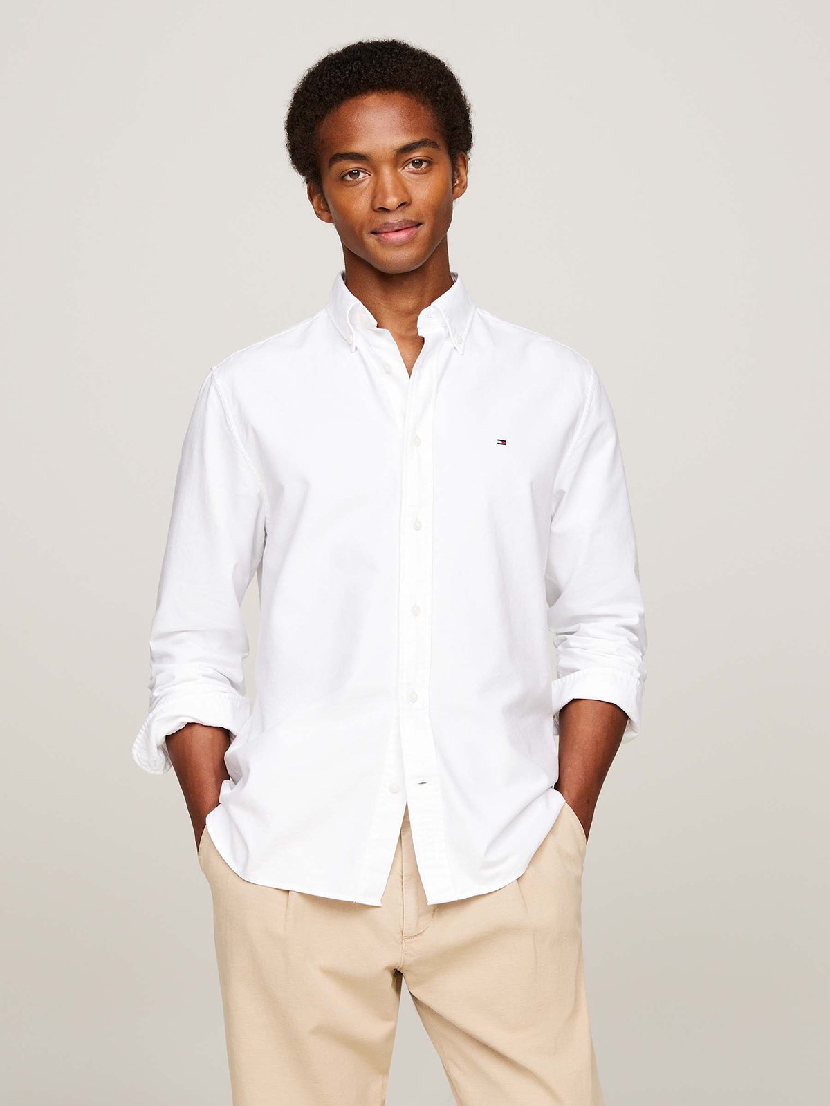 Tommy Hilfiger Solid Heritage Oxford RF Shirt Optic White