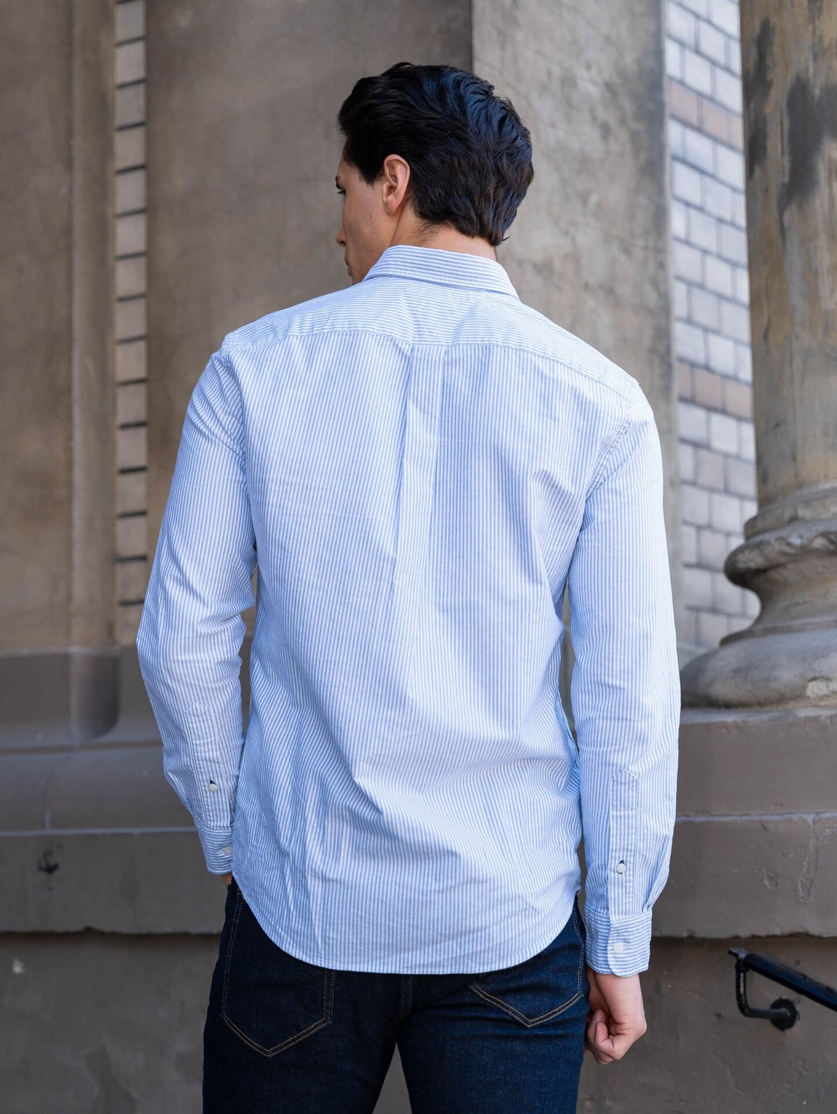 Tommy Hilfiger Heritage Oxford Stripe Regular Fit Shirt Blå