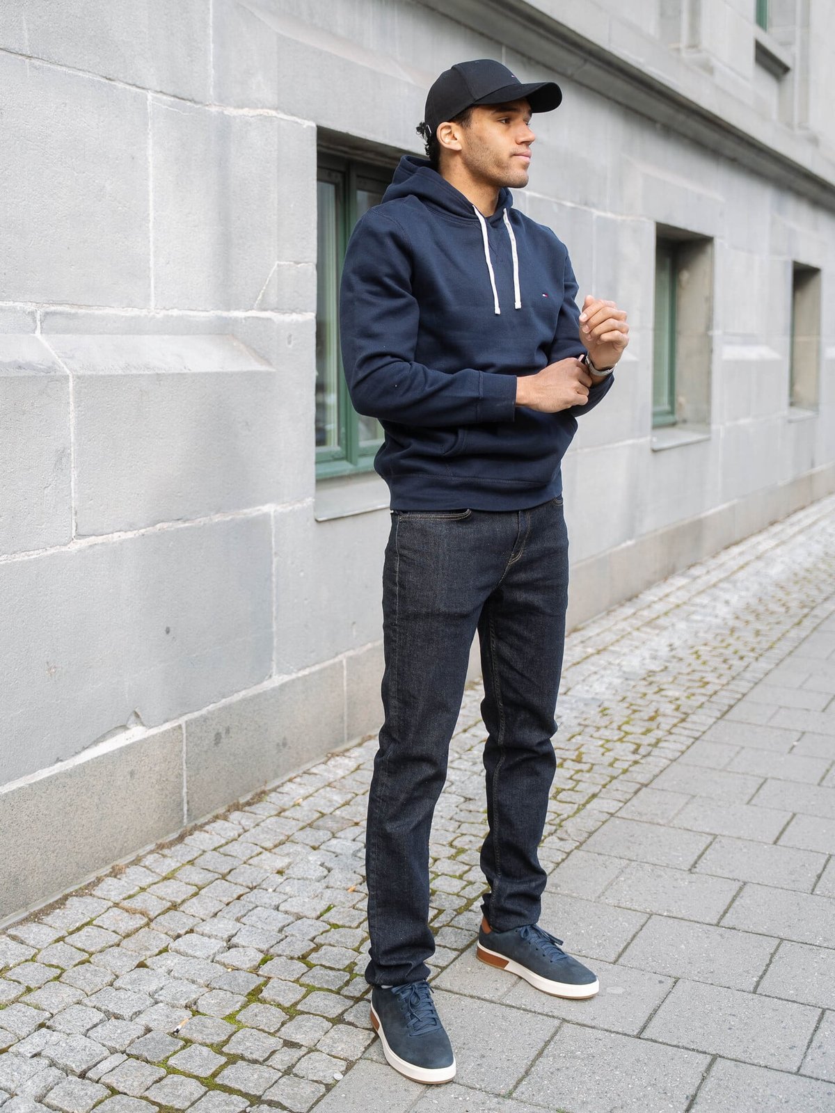 Tommy Hilfiger Essential Fleece Hoody Navy Blue