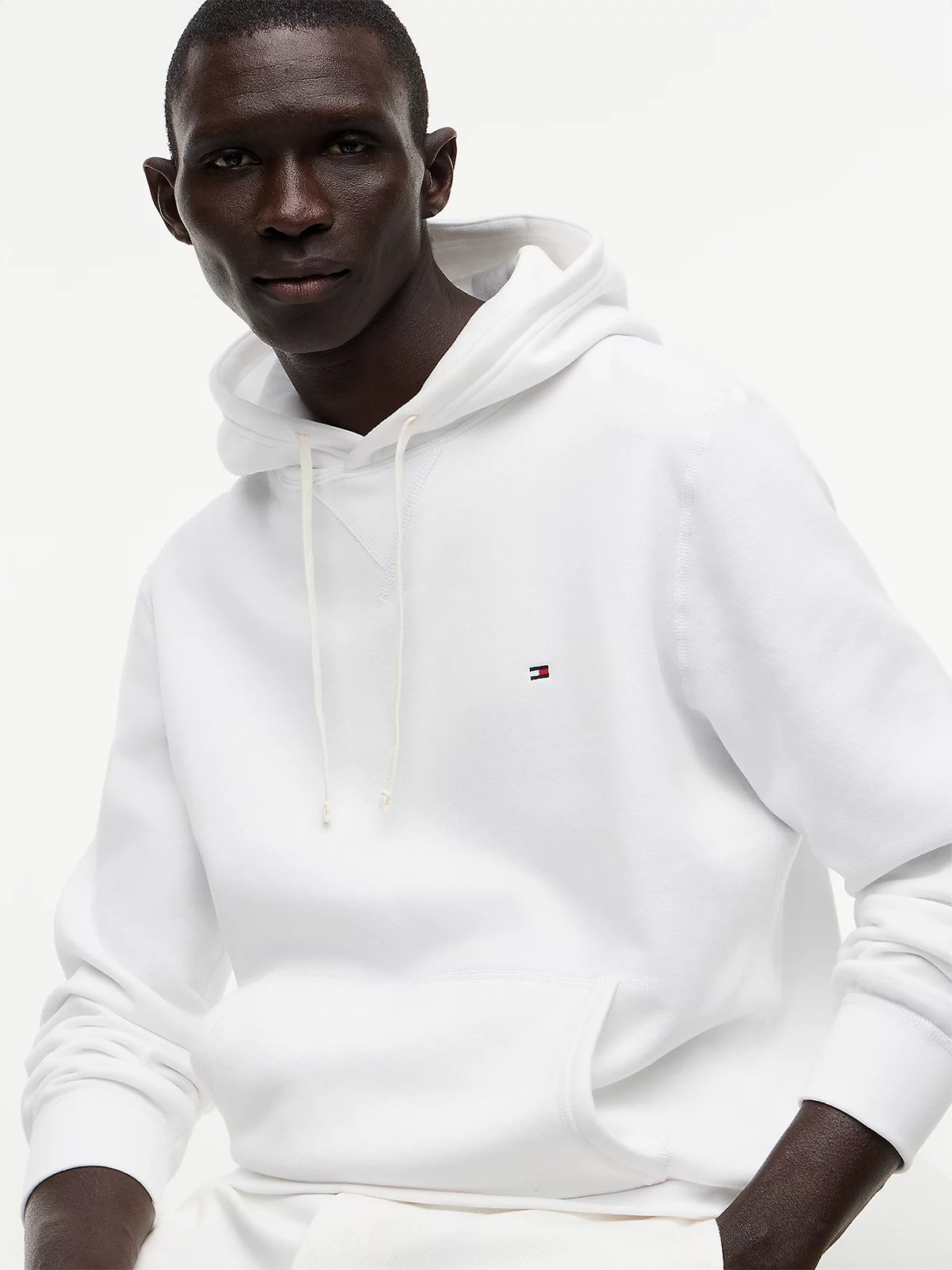 Tommy Hilfiger Essential Fleece Hoody White