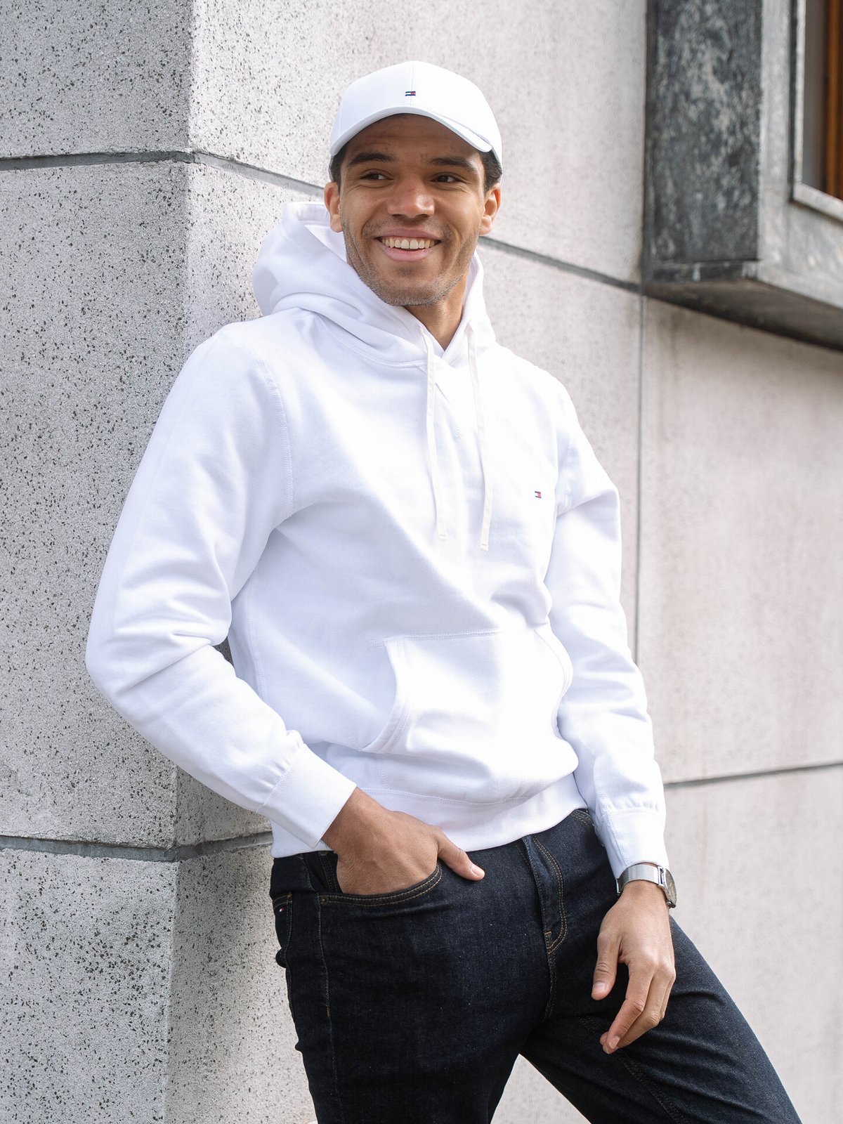 Tommy Hilfiger Essential Fleece Hoody White