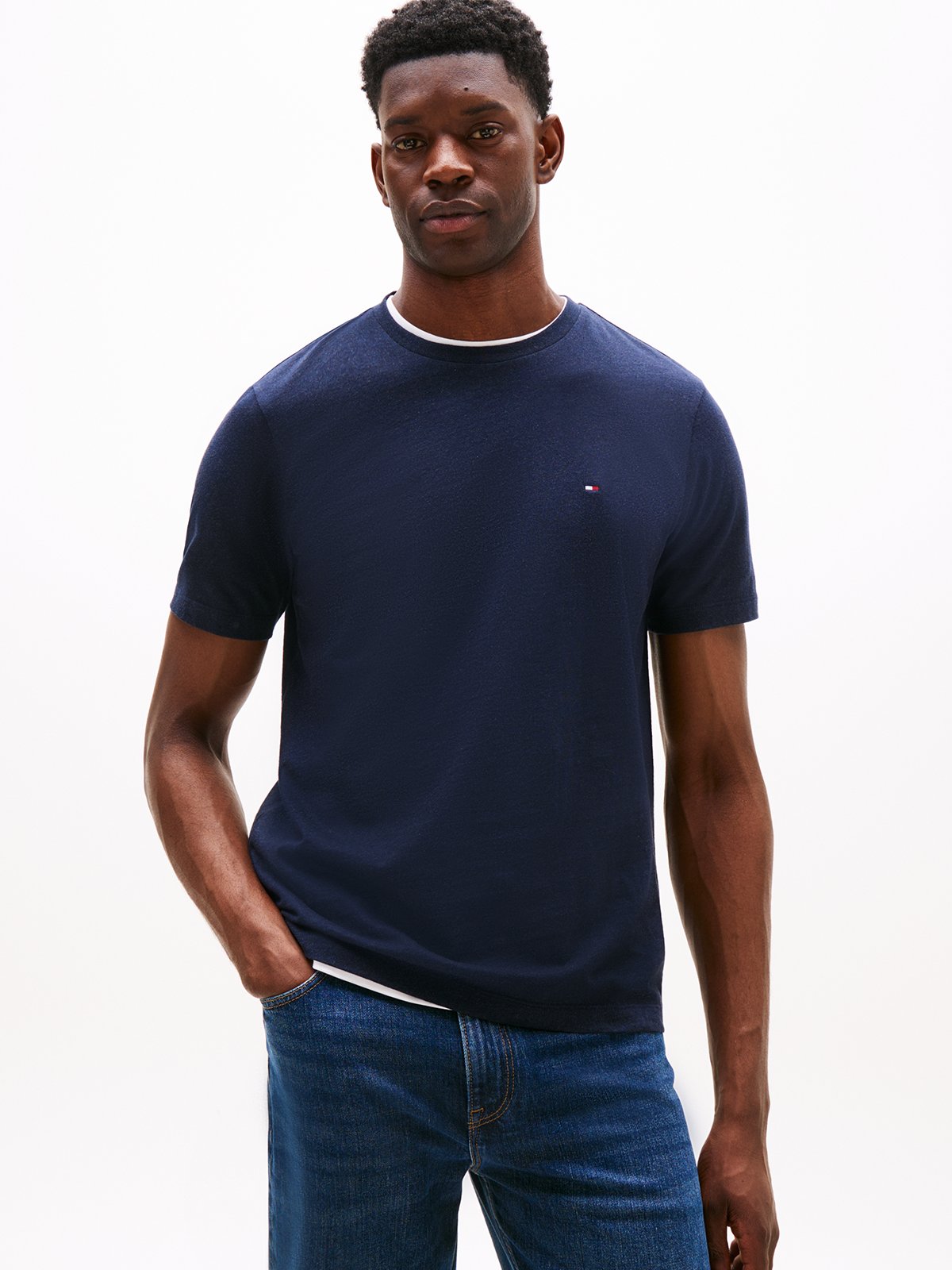 Tommy Hilfiger Essential Reg Fit Heather Tee Blå