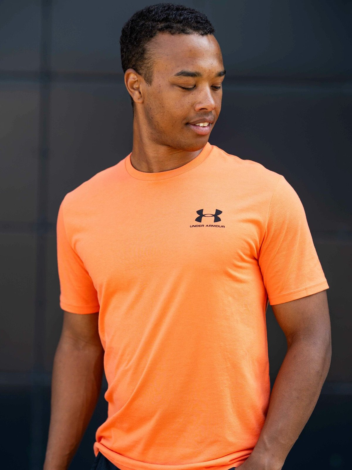 Under Armour Sportstyle Left Chest Short Sleeve Frosted Orange / Black / Black