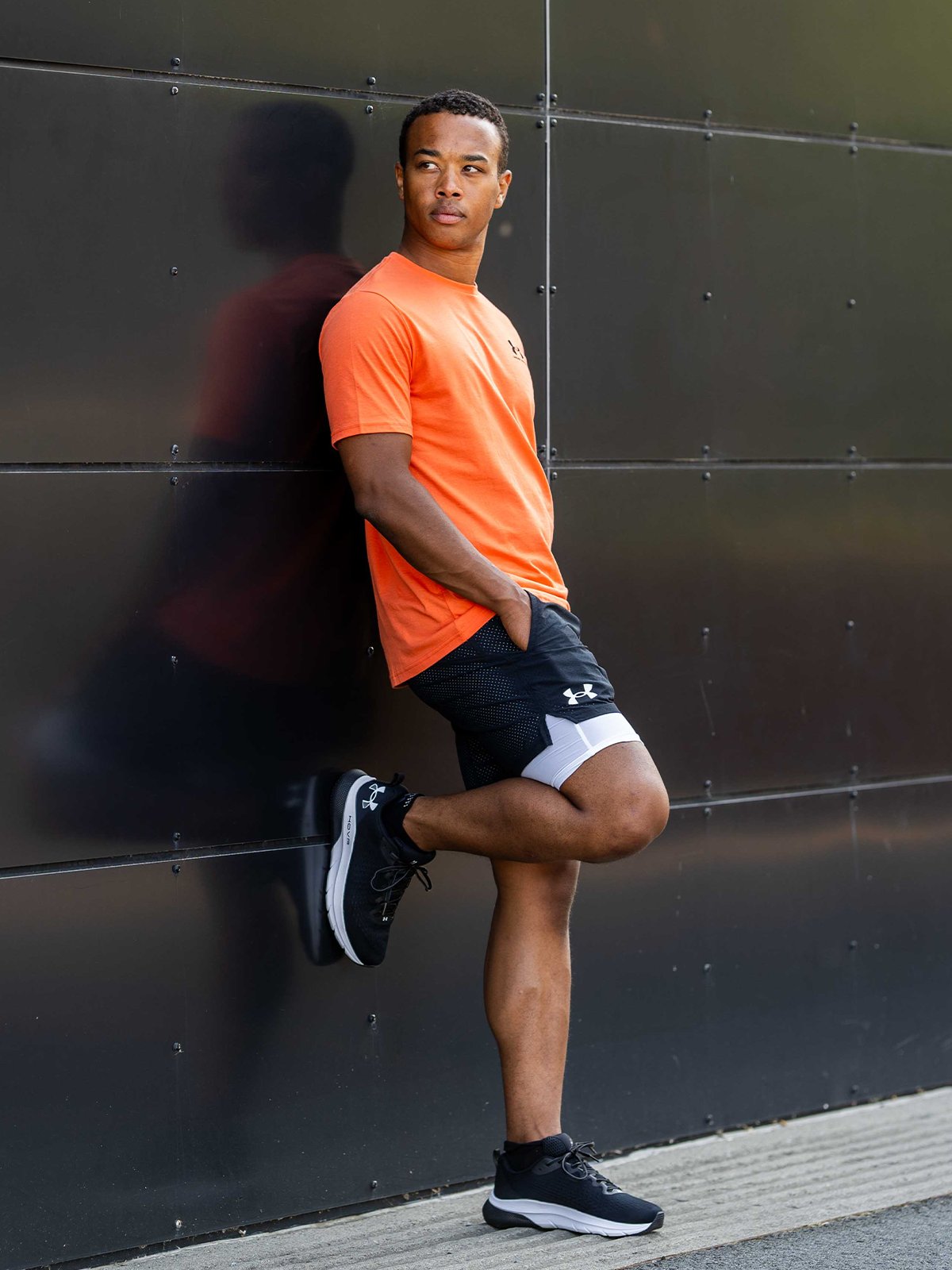 Under Armour Sportstyle Left Chest Short Sleeve Frosted Orange / Black / Black