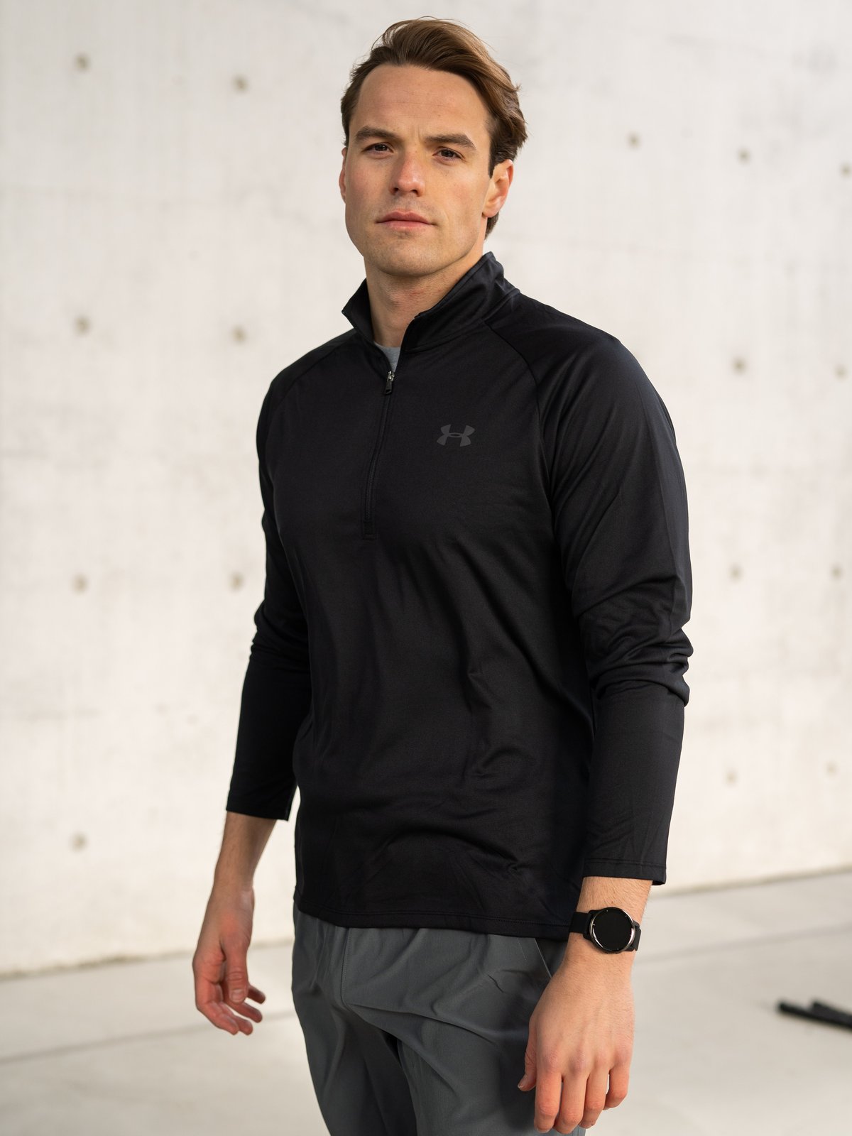 Under Armour UA Tech 2.0 1/2 Zip Black / Charcoal