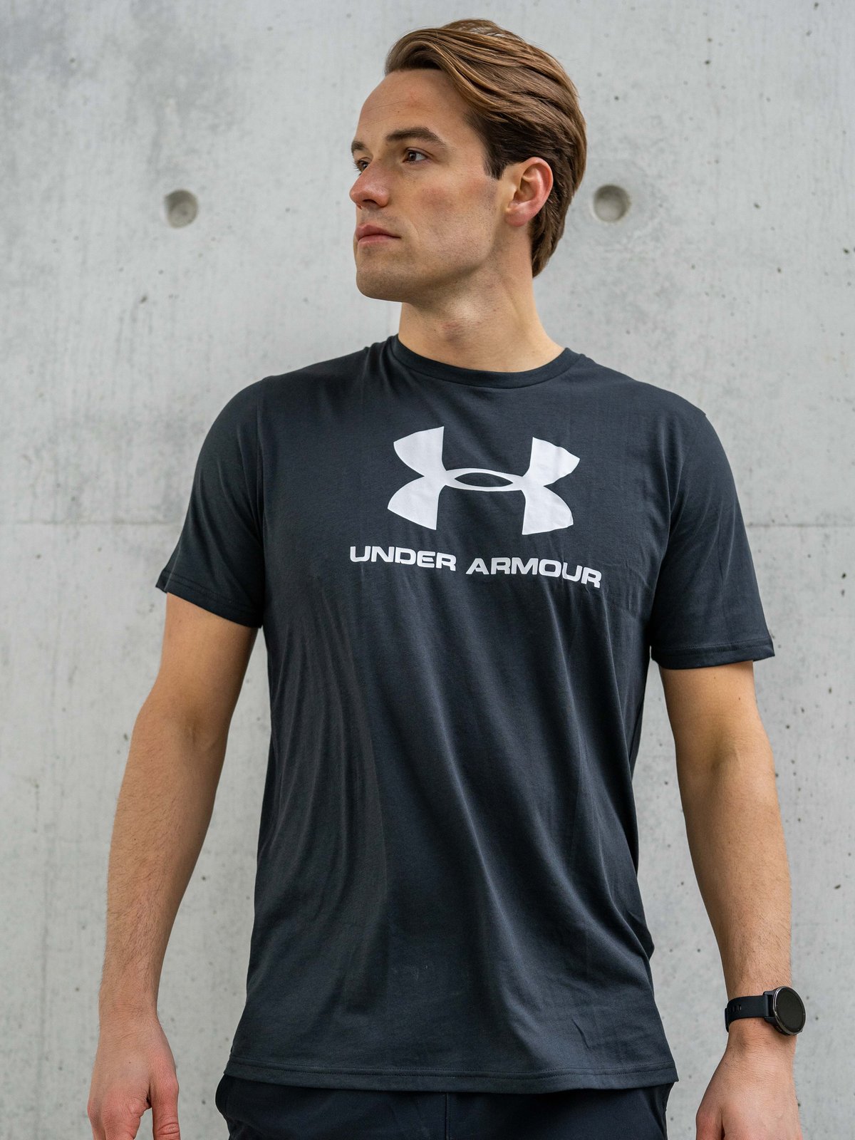 Under Armour UA Sportstyle Logo Short Sleeve Black / White