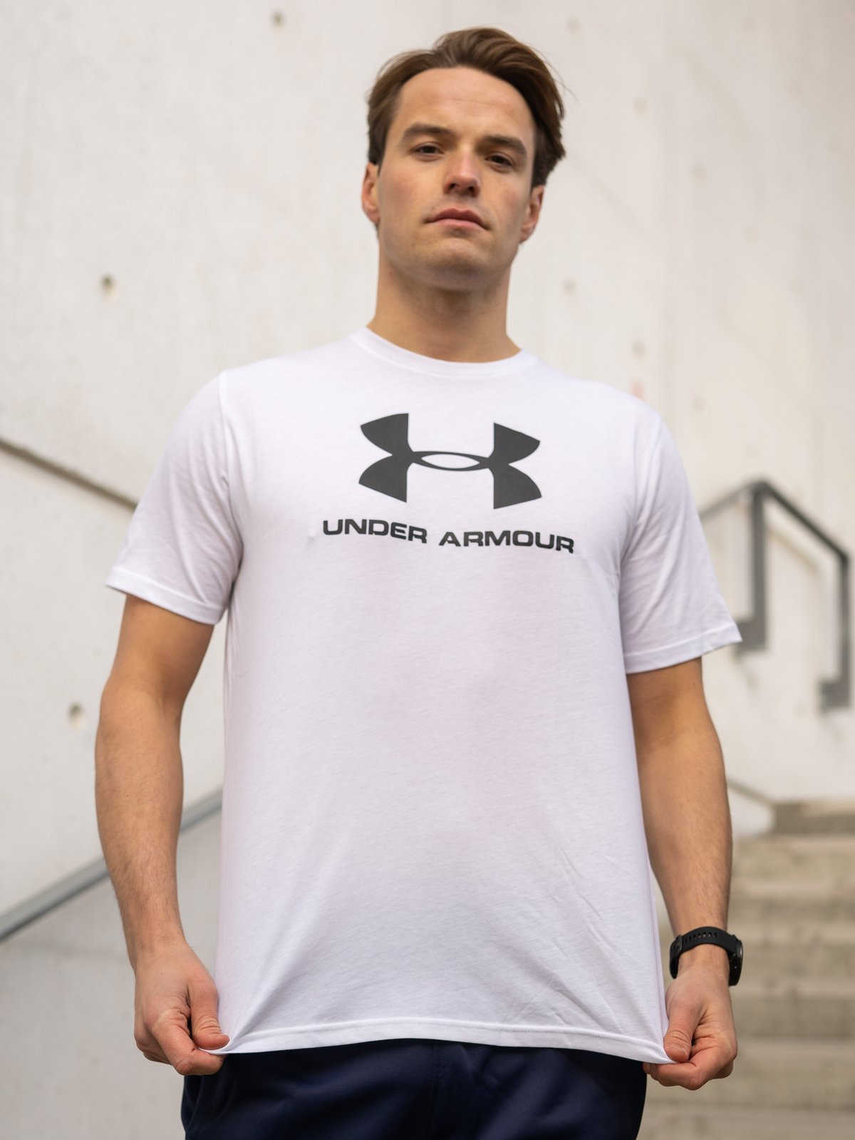 Under Armour UA Sportstyle Logo Short Sleeve White / Black