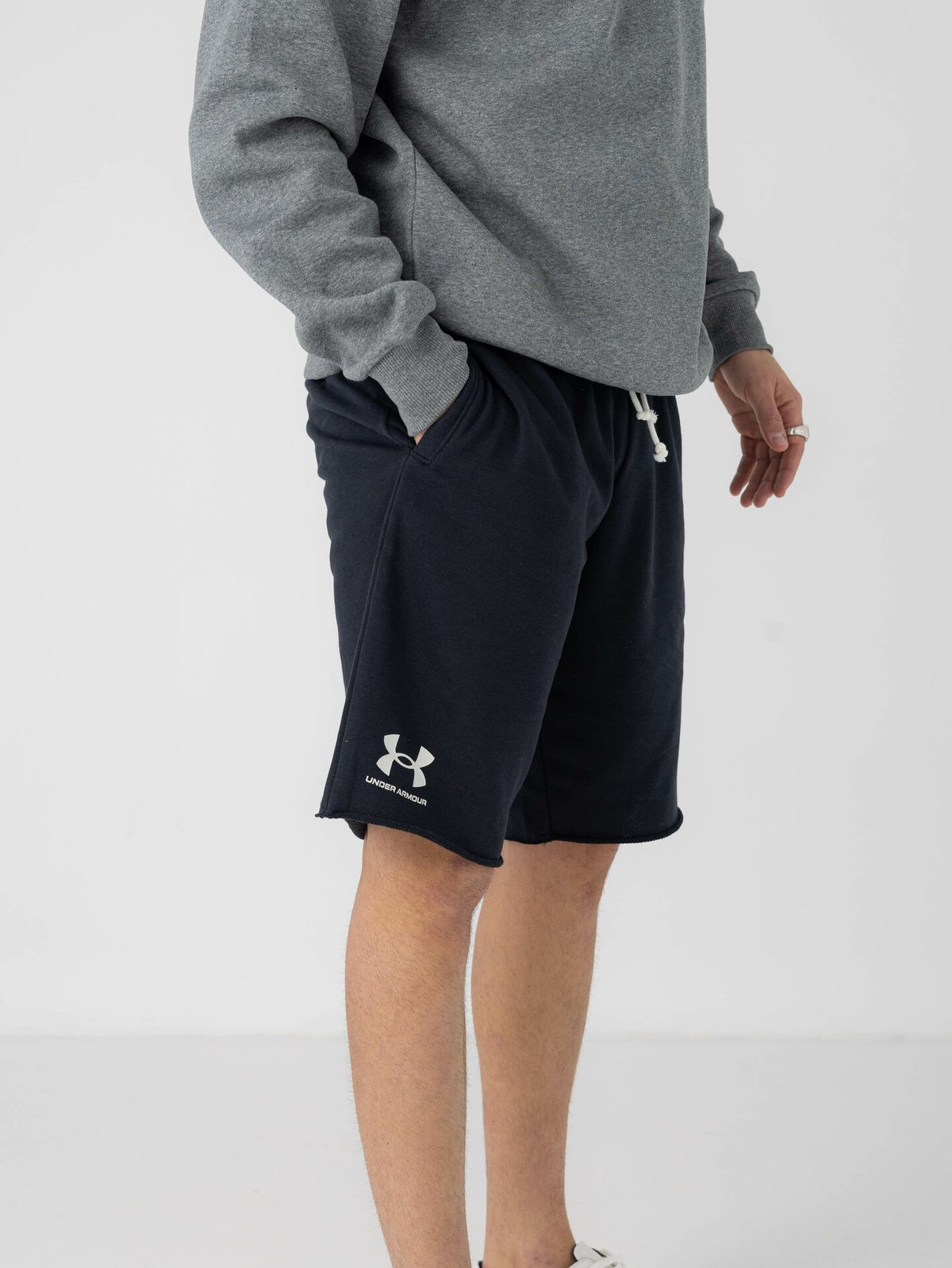 Under Armour Rival Terry Shorts Black / Onyx White