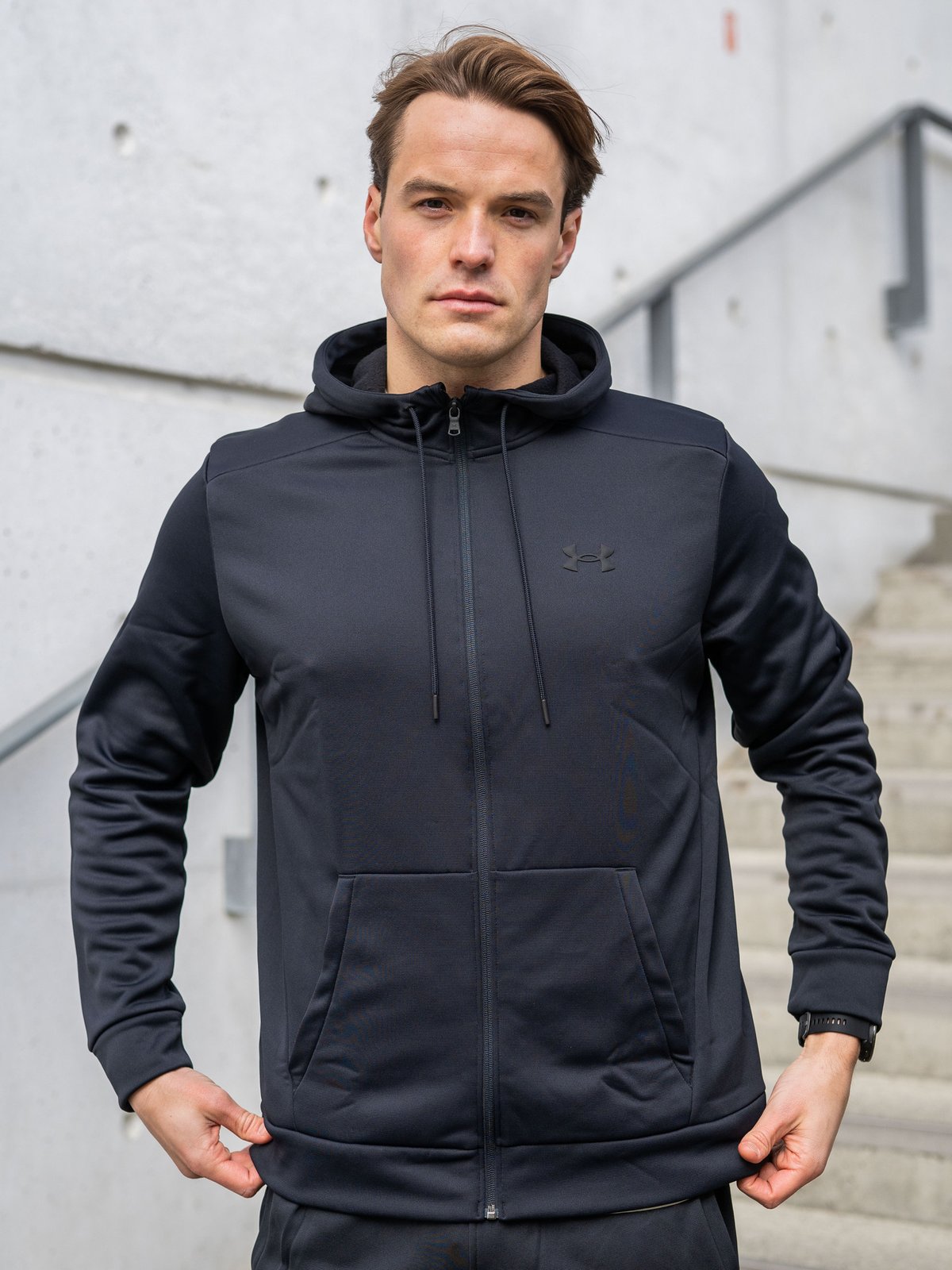 Under Armour UA Armour Fleece Full Zip Hoodie Black