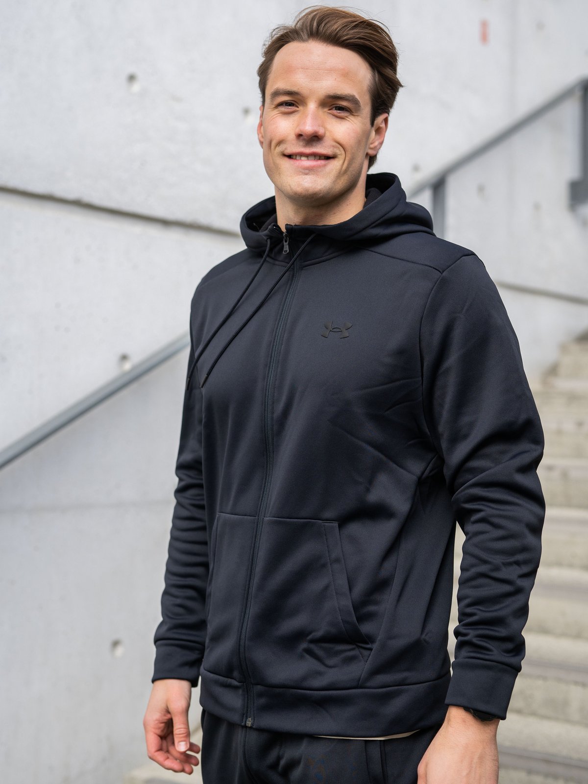 Under Armour UA Armour Fleece Full Zip Hoodie Black