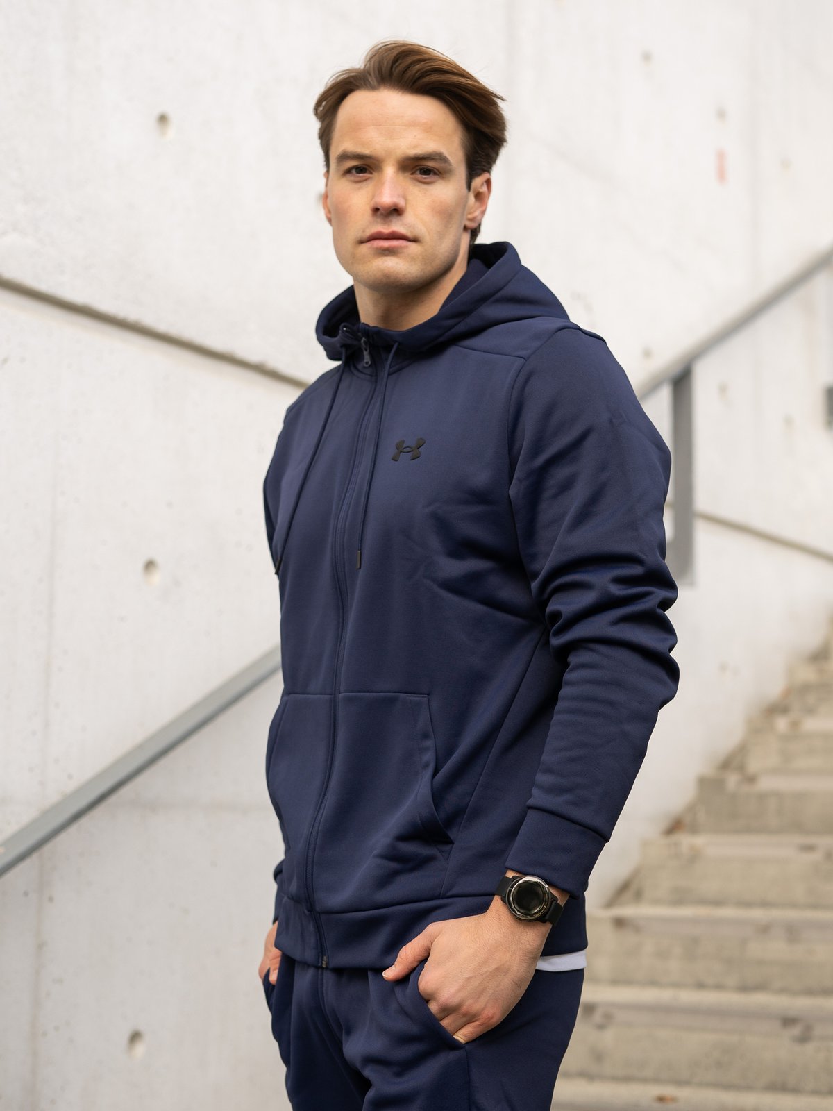 Under Armour UA Armour Fleece Full Zip Hoodie Midnight navy / Black