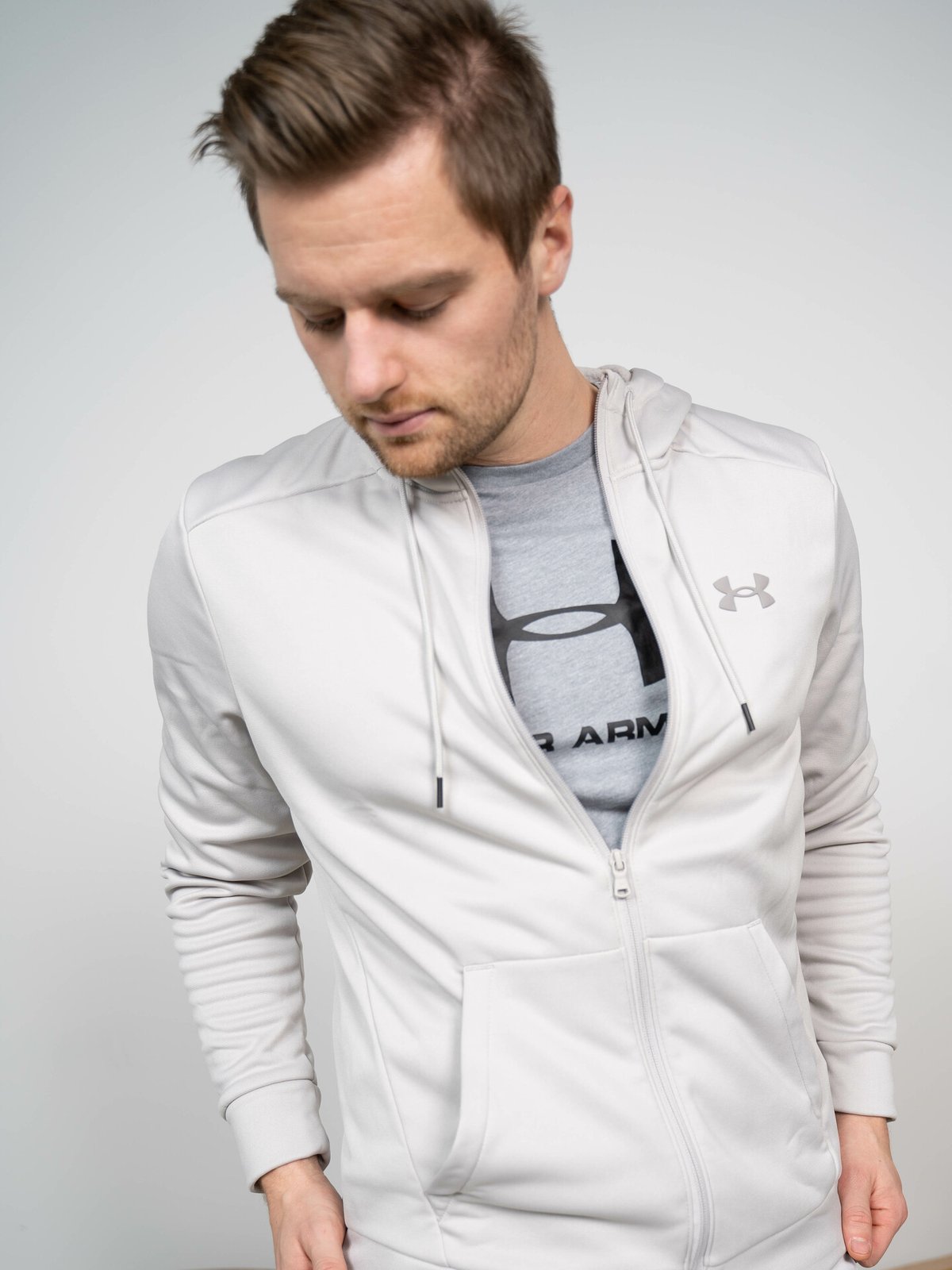 Under Armour UA Armour Fleece Full Zip Hoodie Halo Gray / Black