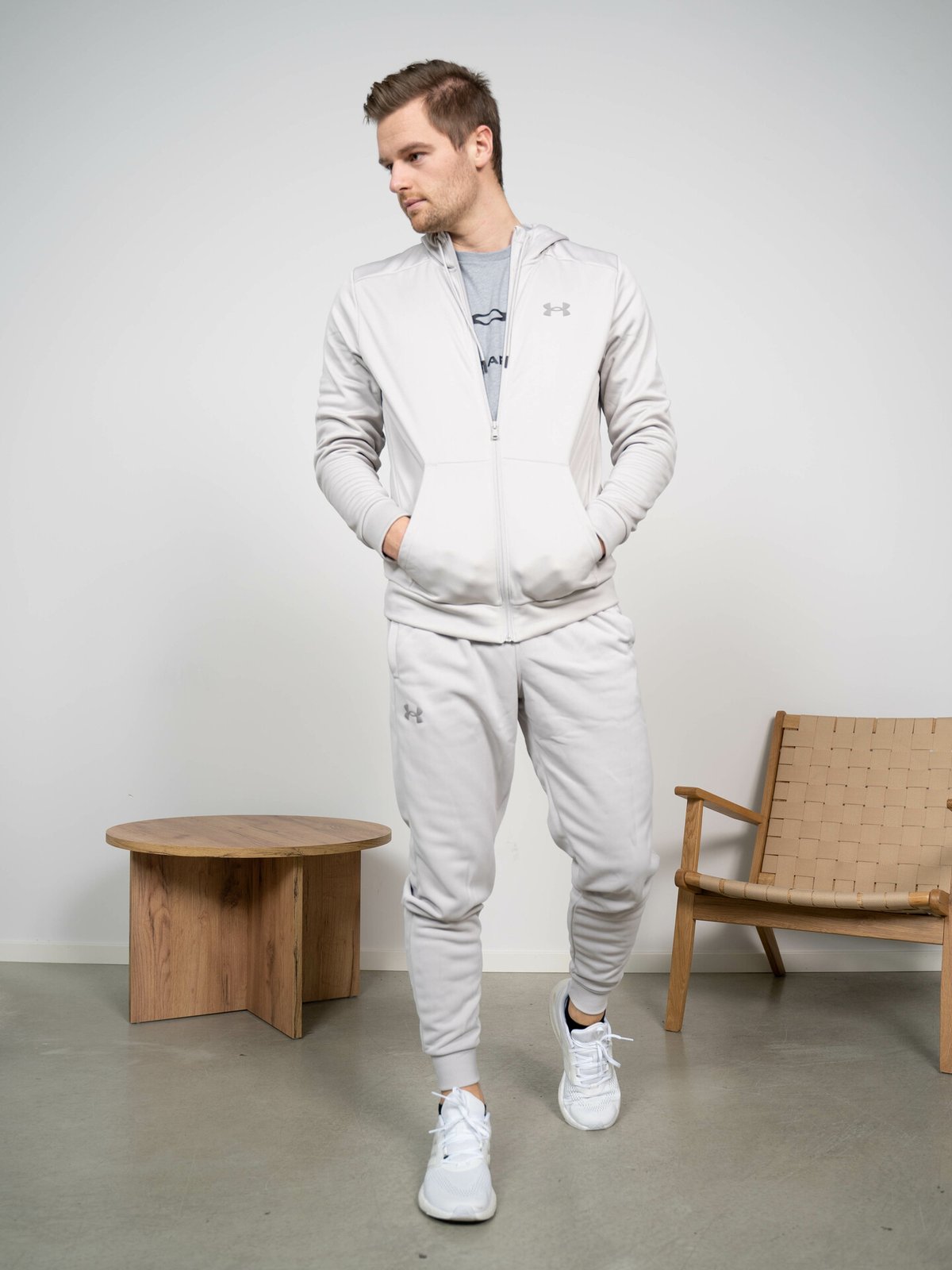 Under Armour UA Armour Fleece Full Zip Hoodie Halo Gray / Black