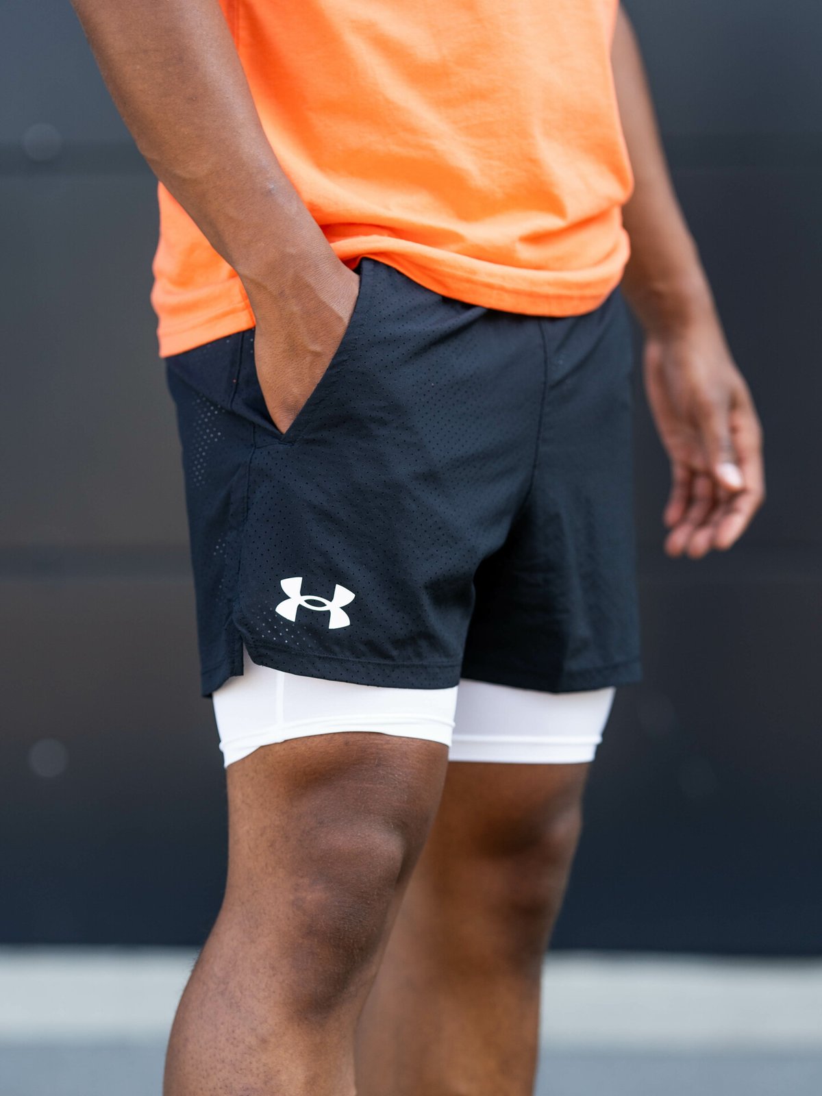 Under Armour Woven 2in1 Vent Shorts Black / White / White
