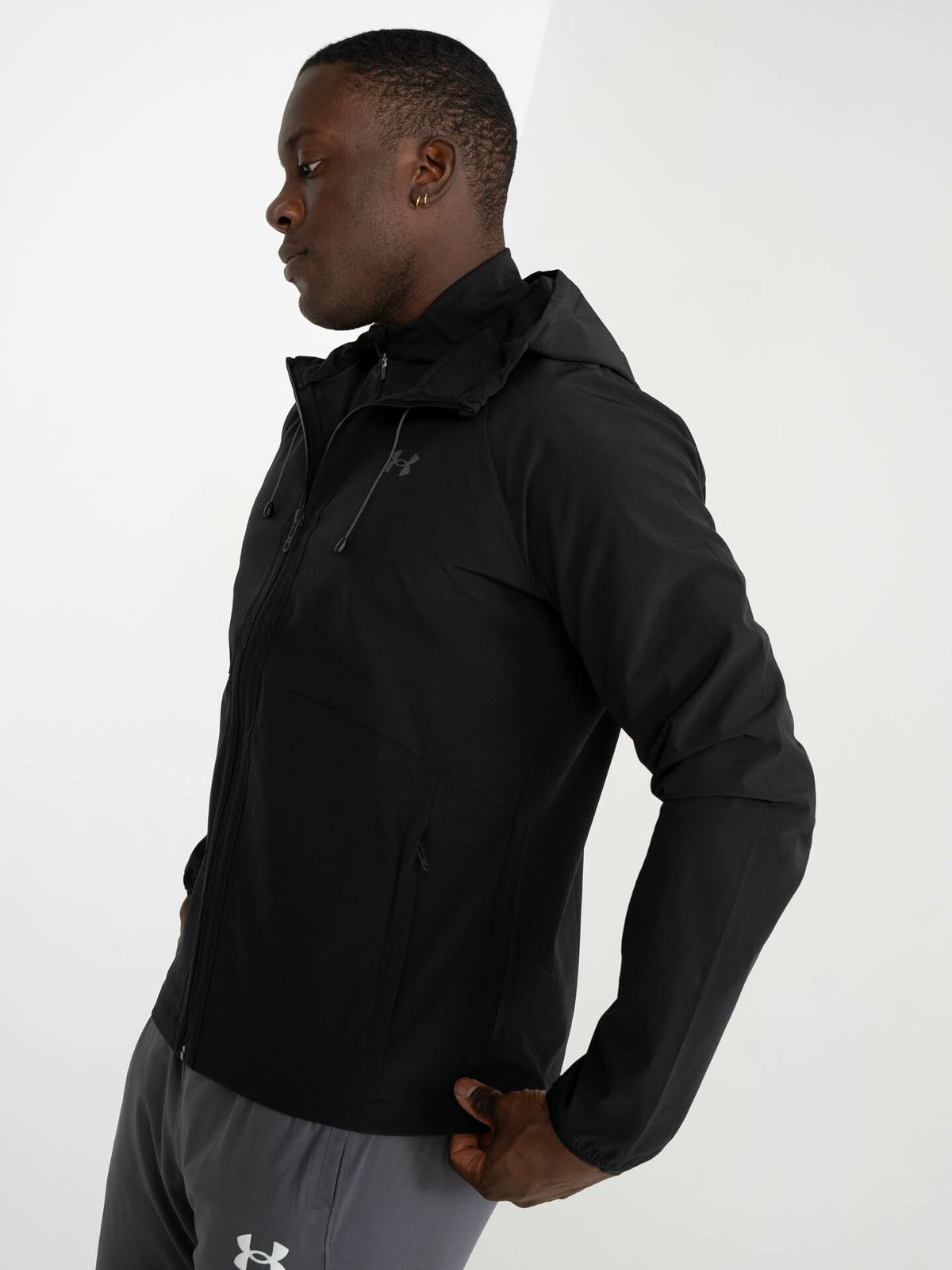 Under Armour Stretch Woven Windbreaker Black / Pitch Gray