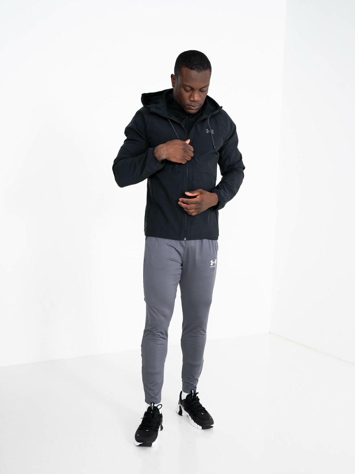 Under Armour Stretch Woven Windbreaker Black / Pitch Gray